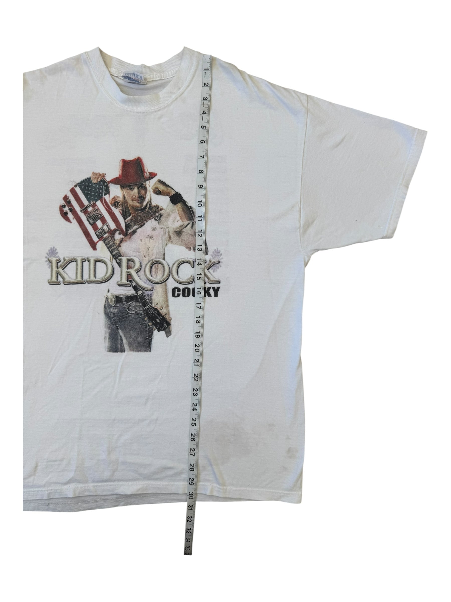 Kid Rock Cocky Tour T-Shirt Mens XL White 2002