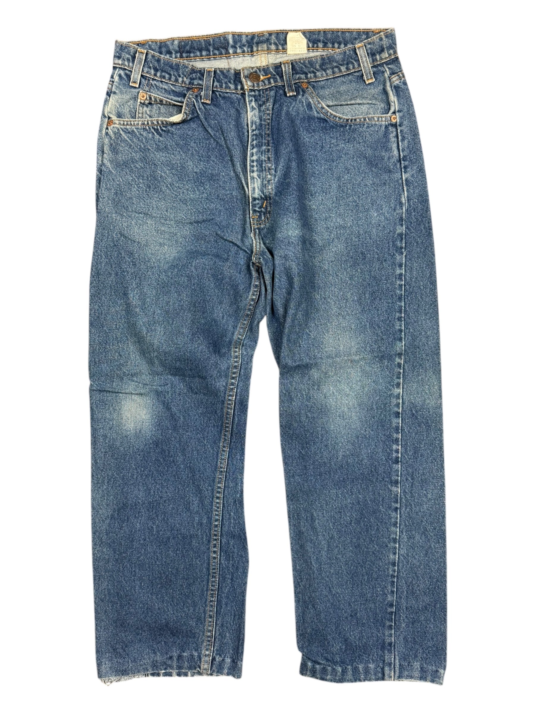 Levi's 505 Denim Blue Jeans Orange Tab Reg Fit Straight Leg W36 L30