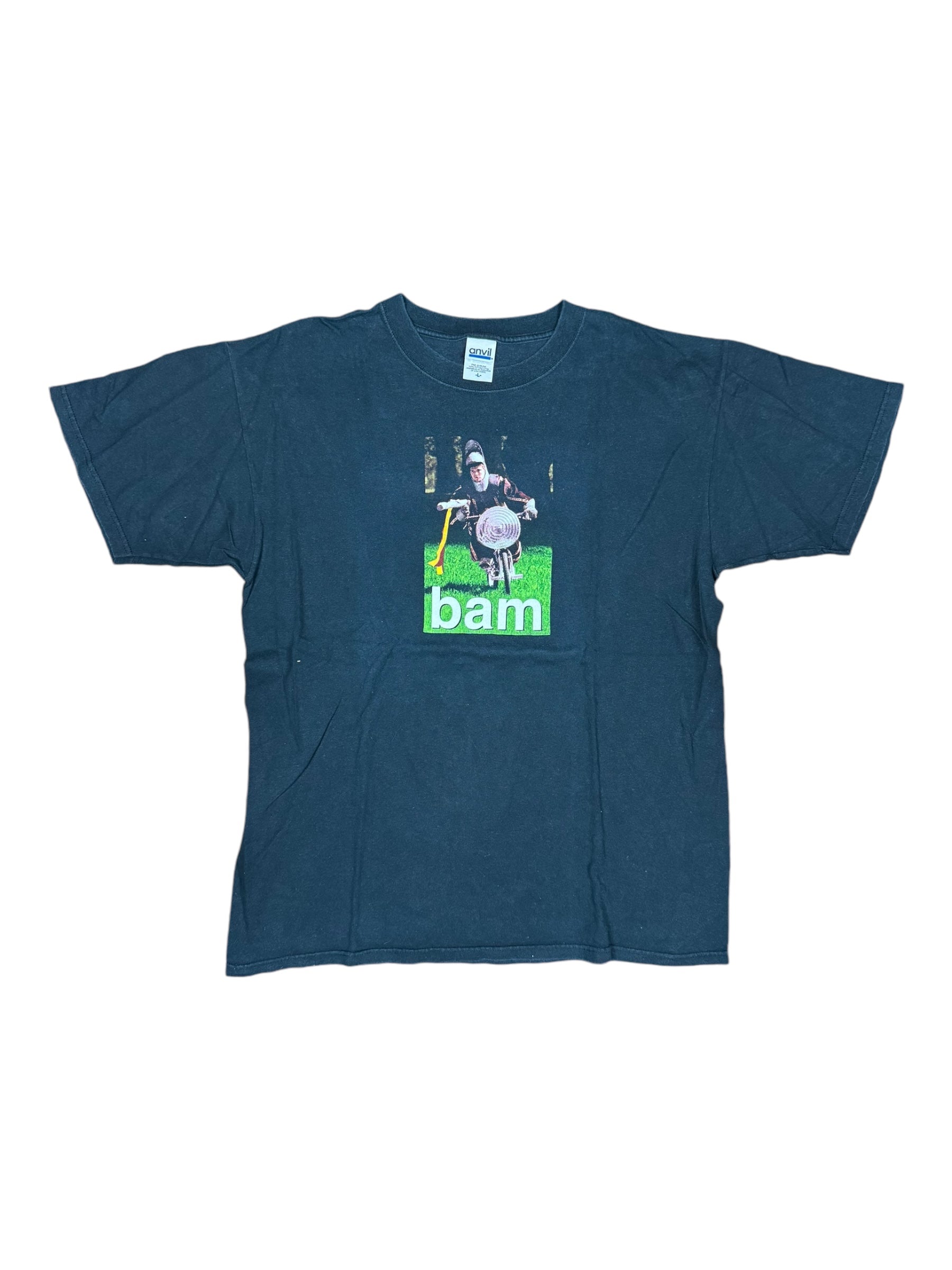 Jackass 00s Black 2001 Bam Margera Joust T-Shirt Anvil Size Large
