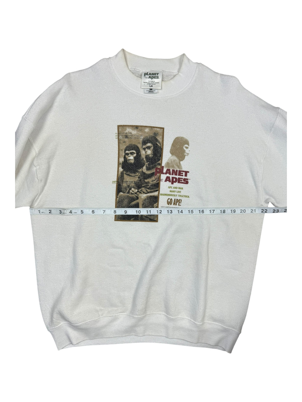 Planet of the Apes 90s Go Ape! White Crewneck Size Large