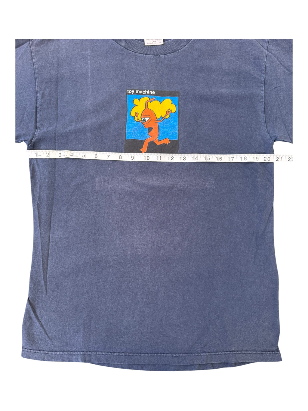 Toy Machine 90s Navy Ed Templeton T-Shirt Tultex Tag Size Large