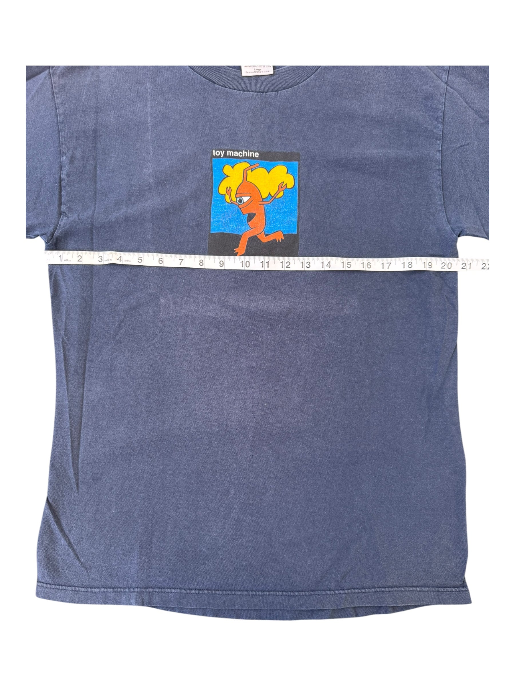 Toy Machine 90s Navy Ed Templeton T-Shirt Tultex Tag Size Large