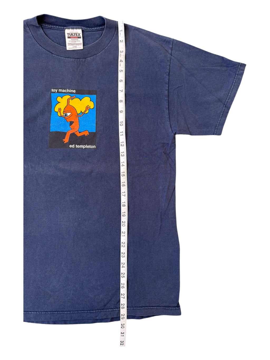 Toy Machine 90s Navy Ed Templeton T-Shirt Tultex Tag Size Large