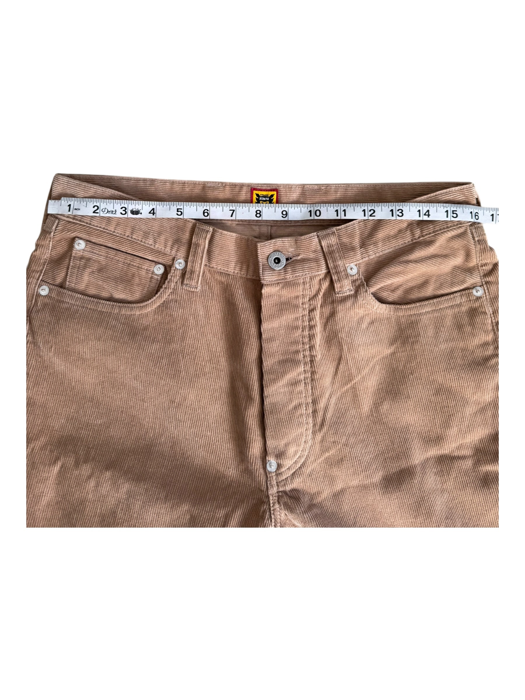 Human Made Tan Corduroy Pants Size Large (32/34)