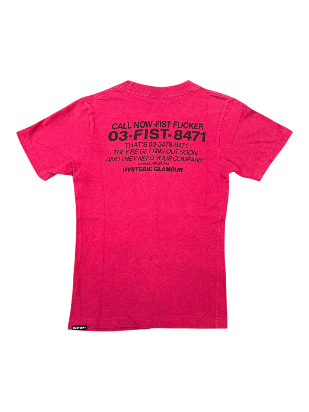 Hysteric Glamour 90s Red Rocker T-shirt Size Small