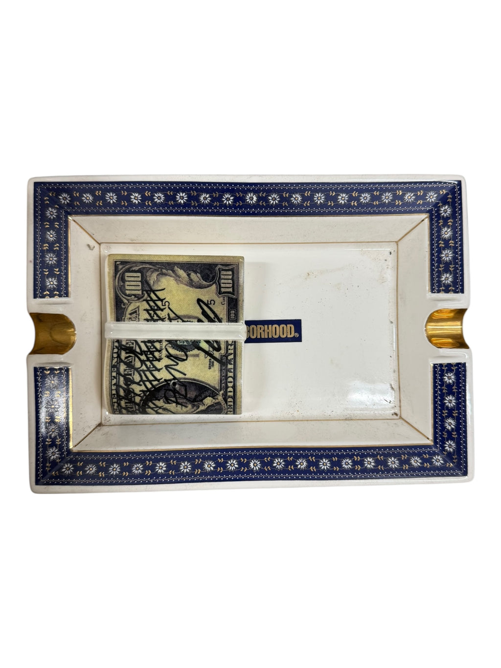 Neighborhood SS24 Square Incense Tray in Navy