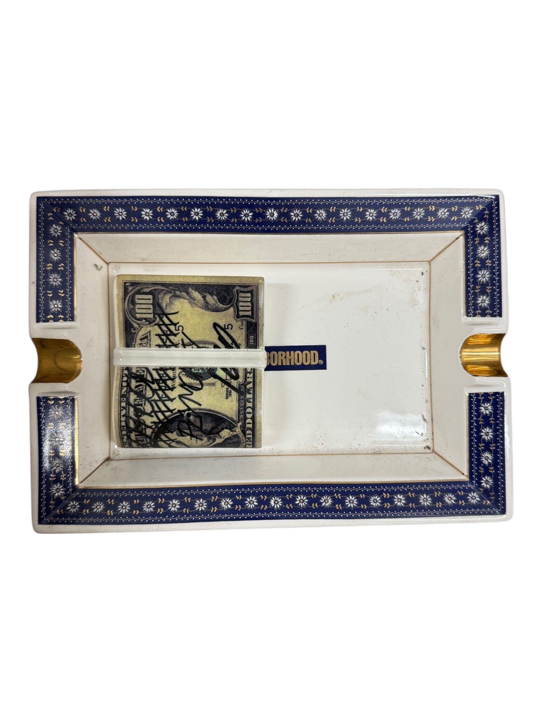 Neighborhood SS24 Square Incense Tray in Navy