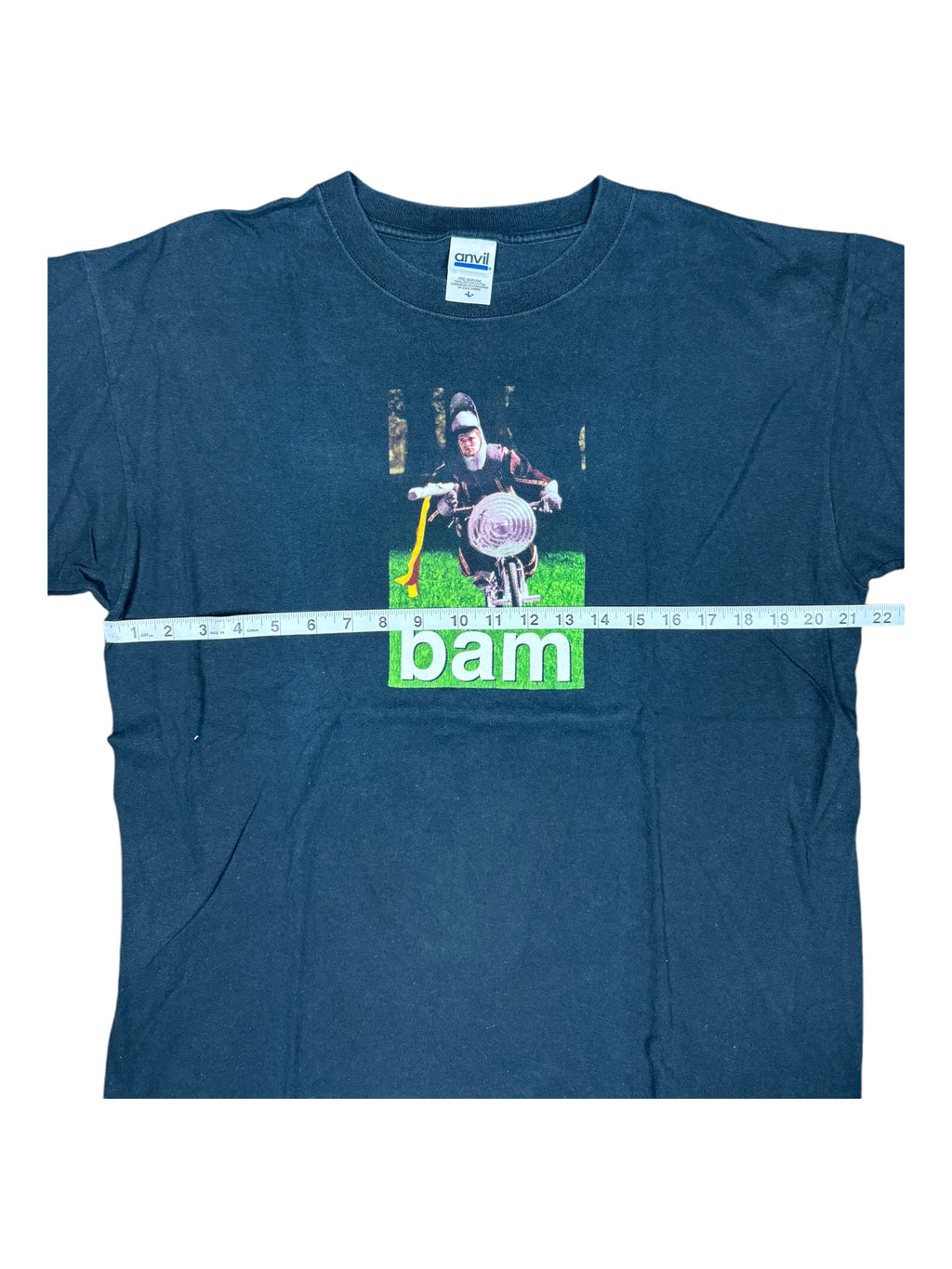 Jackass 00s Black 2001 Bam Margera Joust T-Shirt Anvil Size Large