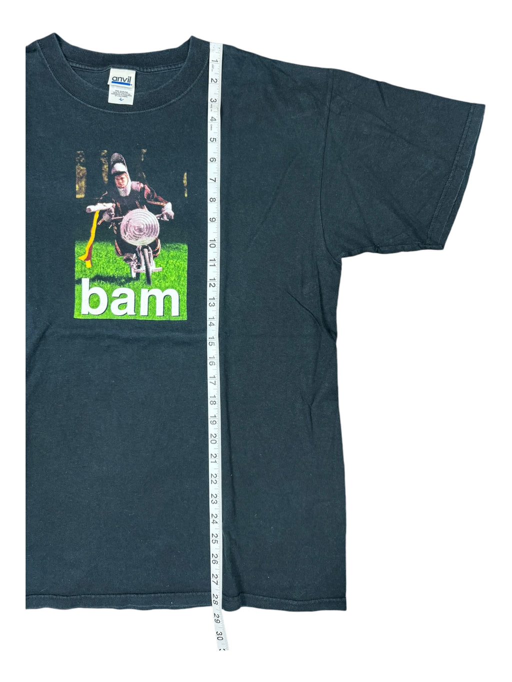 Jackass 00s Black 2001 Bam Margera Joust T-Shirt Anvil Size Large