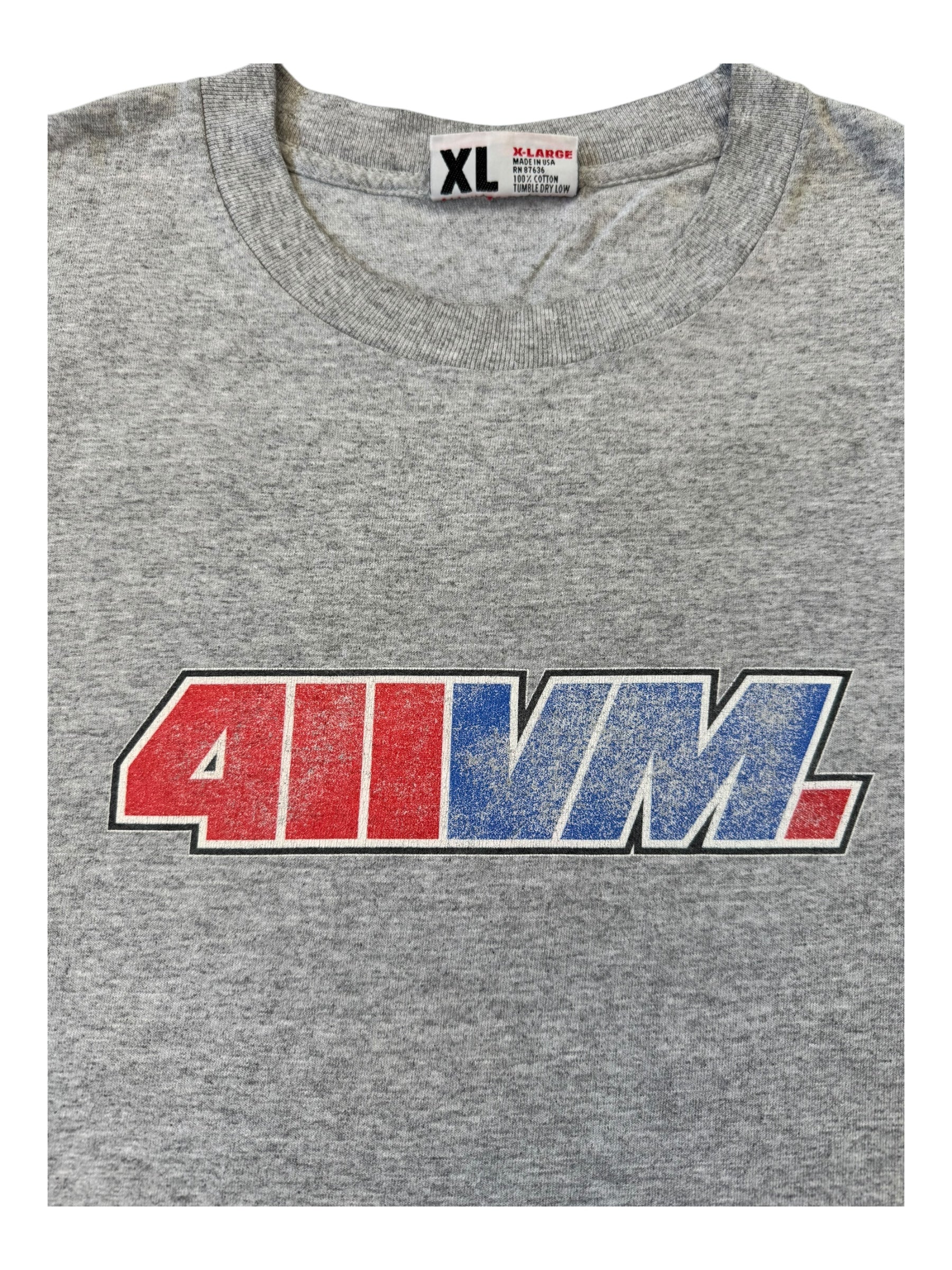 411VM 90s Grey Logo T-Shirt Size XL