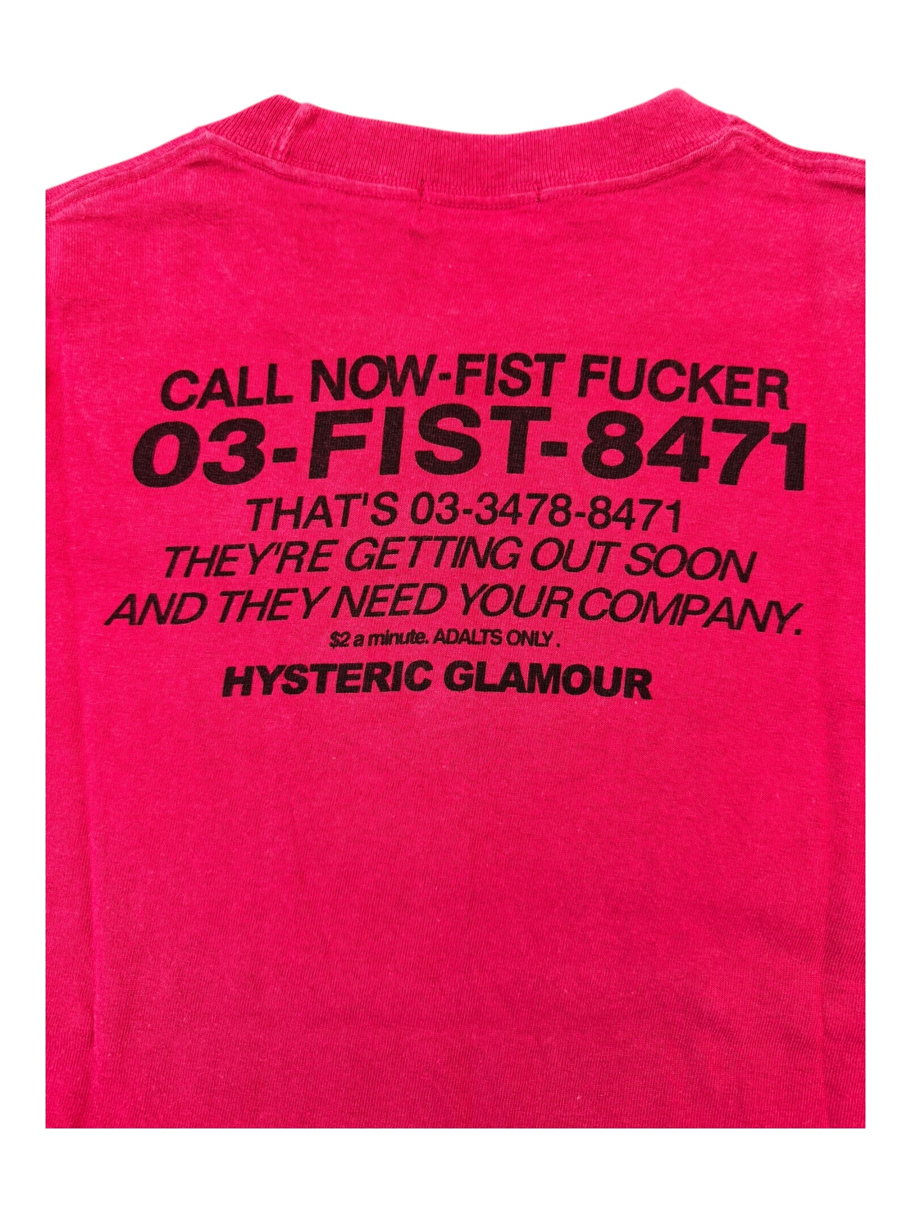 Hysteric Glamour 90s Red Rocker T-shirt Size Small