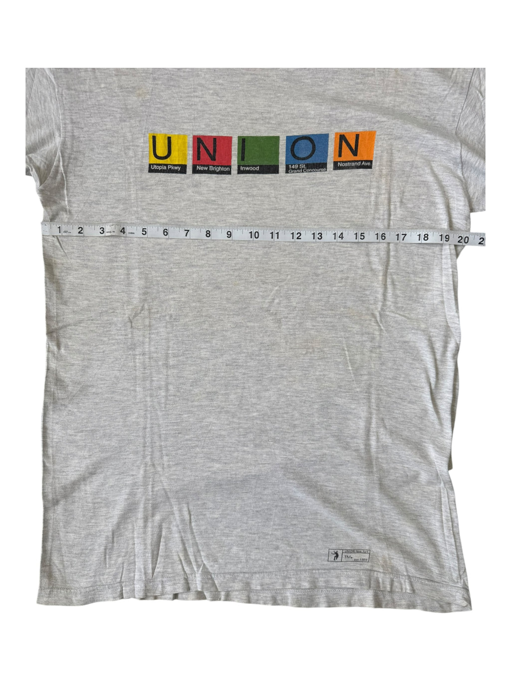 Union 90s Subway Signs T-Shirt Size Large