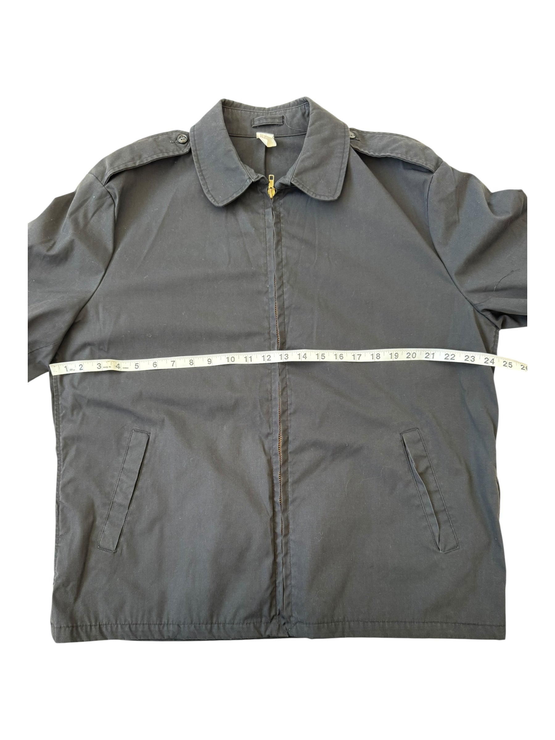 Creighton U.S. Navy Official Uniform Jacket Black Zip Up Size Large