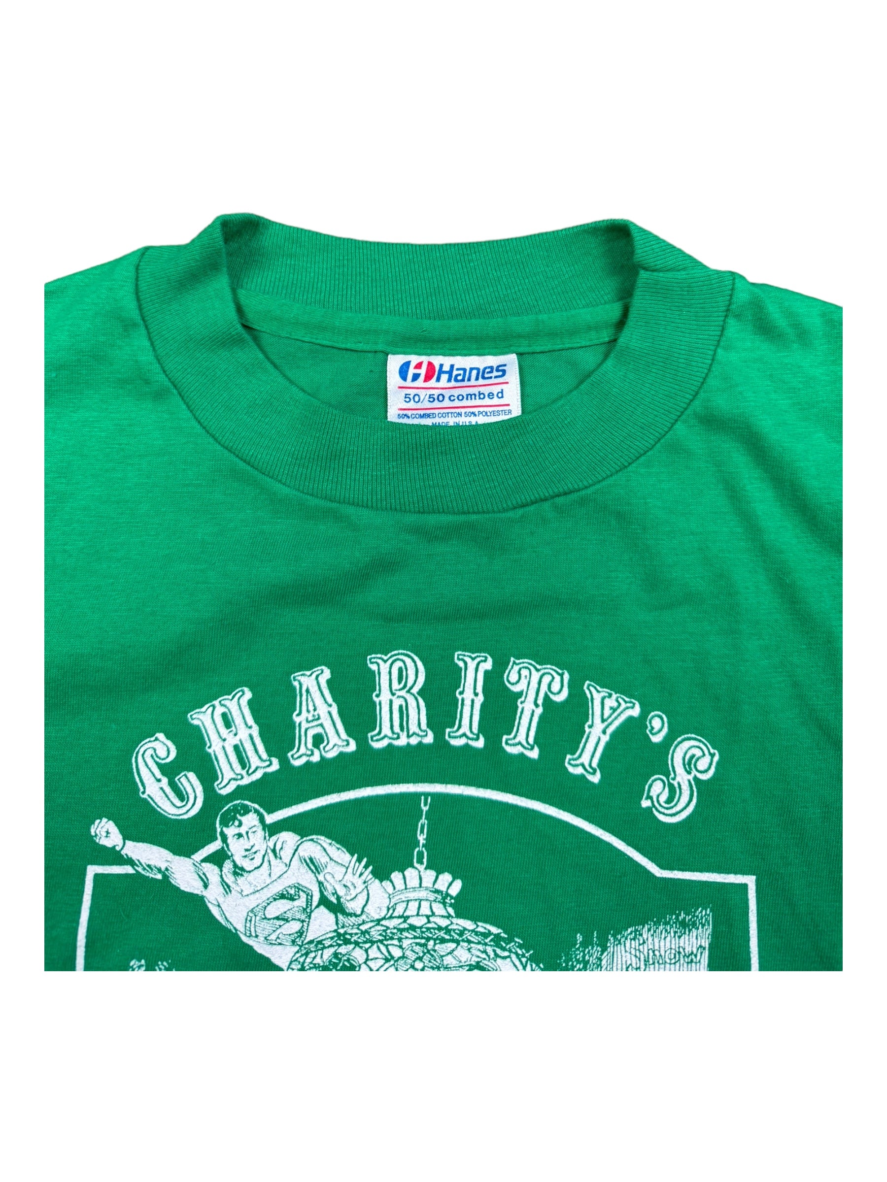 Killington Vermont 90s Charity's Saloon T-shirt Green Short Sleeve Sz XL