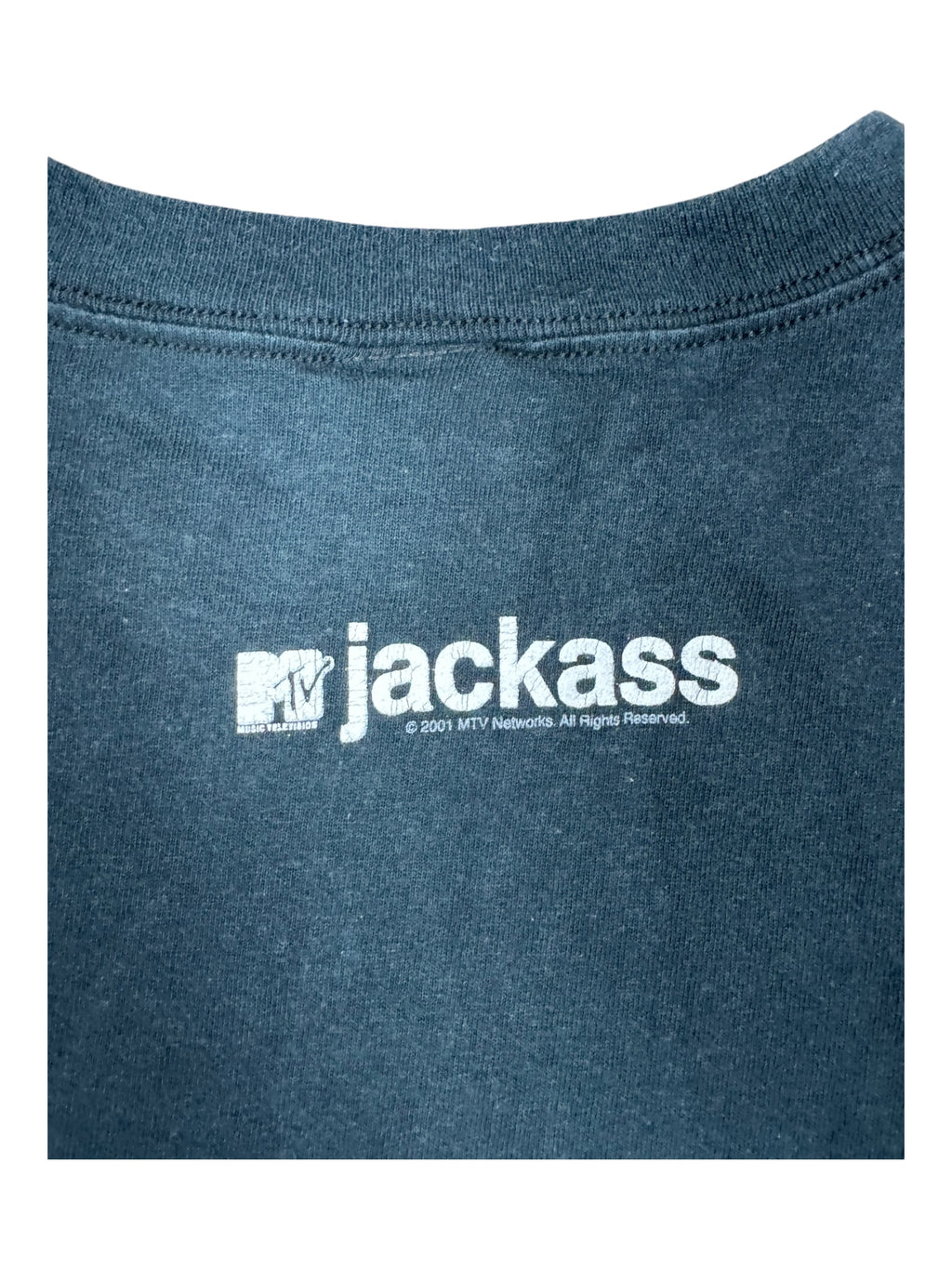 Jackass 00s Black 2001 Bam Margera Joust T-Shirt Anvil Size Large