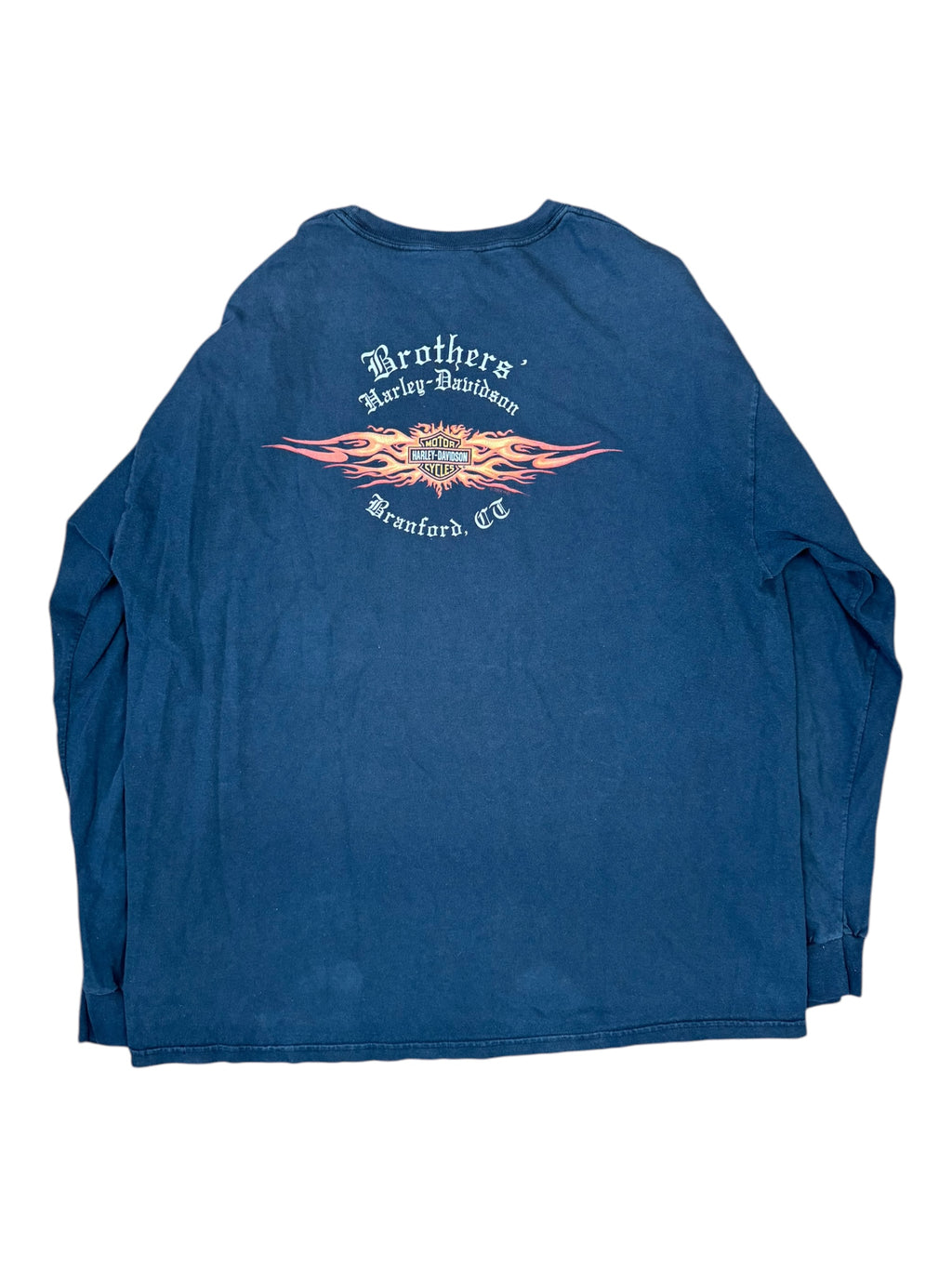 Harley Davidson 90s Black Eagle Claws American Flag Long Sleeve Size XL