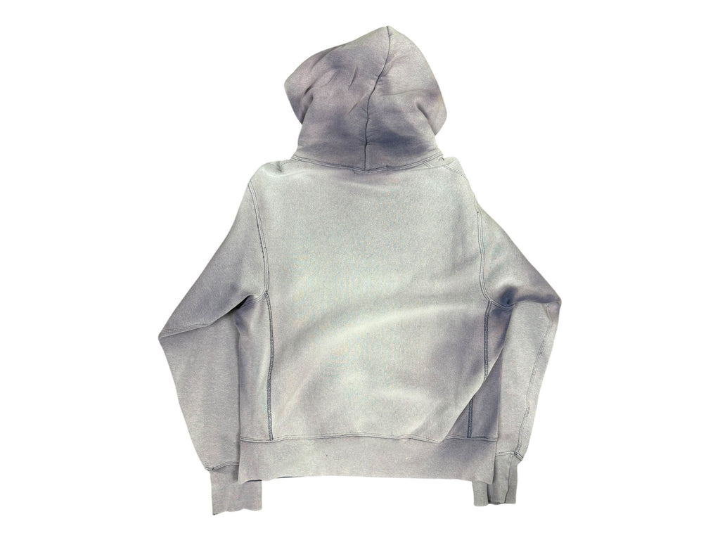 Union 90s Navy Script Logo Hoodie Perfectly Smoky Fade Size Large