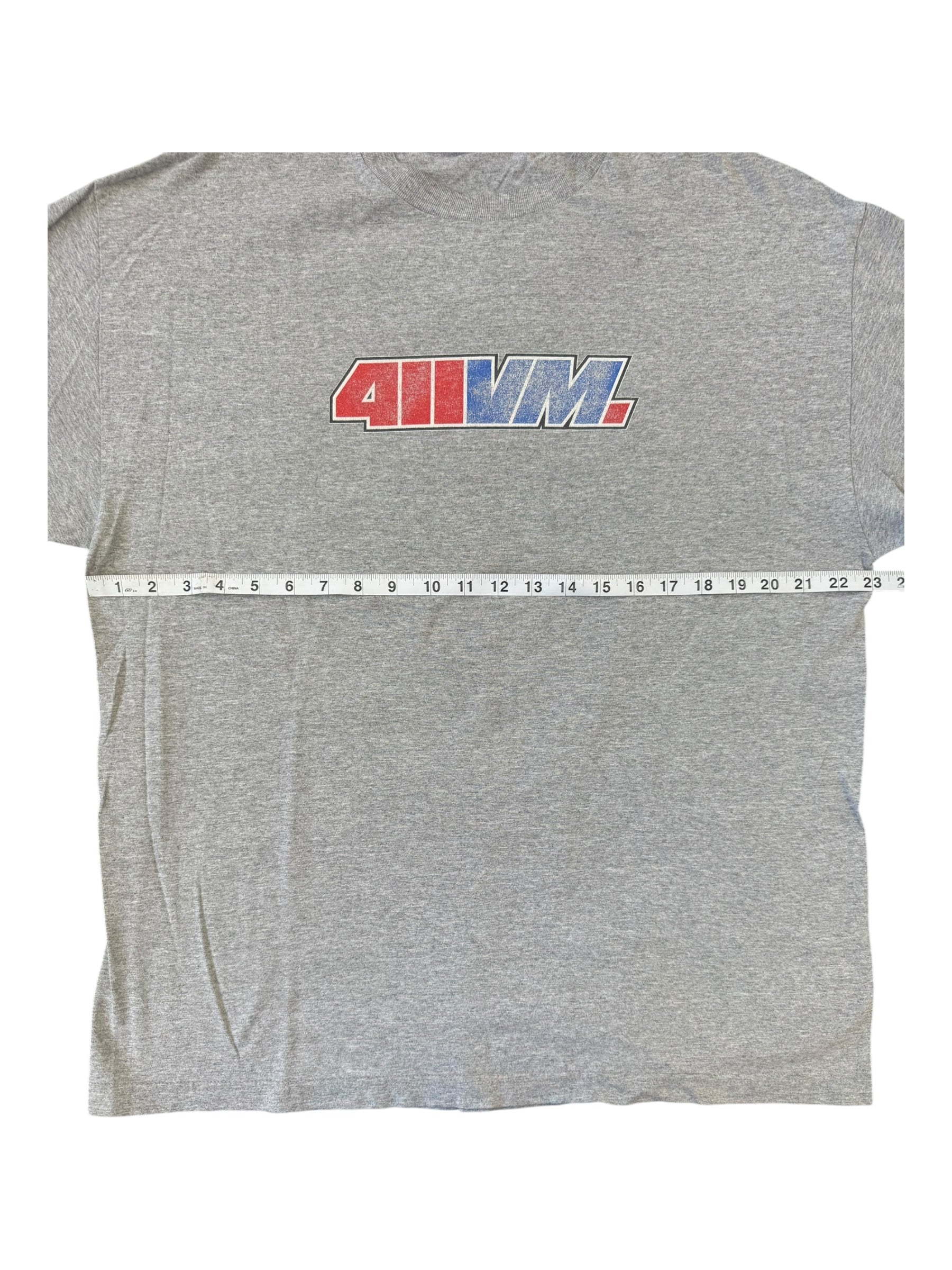 411VM 90s Grey Logo T-Shirt Size XL