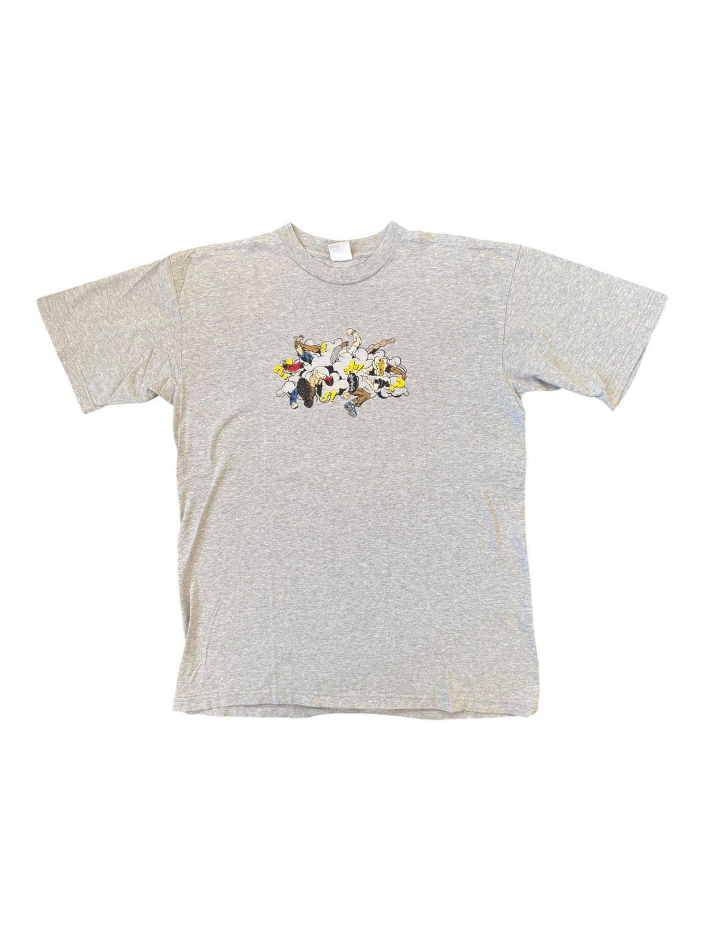 Supreme 2000 Cartoon Fight Scen Grey Size Large