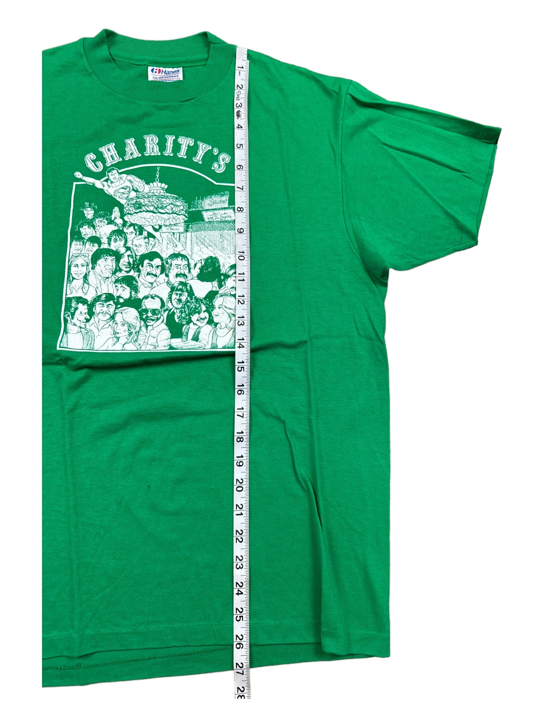 Killington Vermont 90s Charity's Saloon T-shirt Green Short Sleeve Sz XL