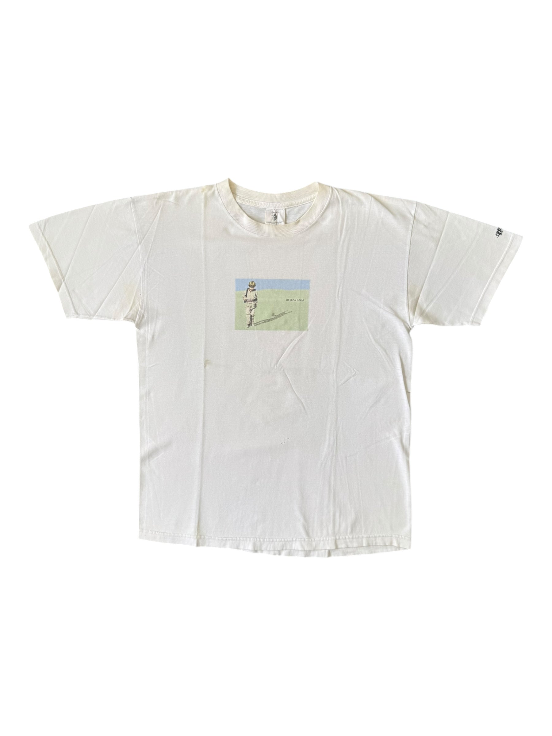 Union 90s 10 Year Saga Anniversary Star Wars Rip White T-Shirt Size Large