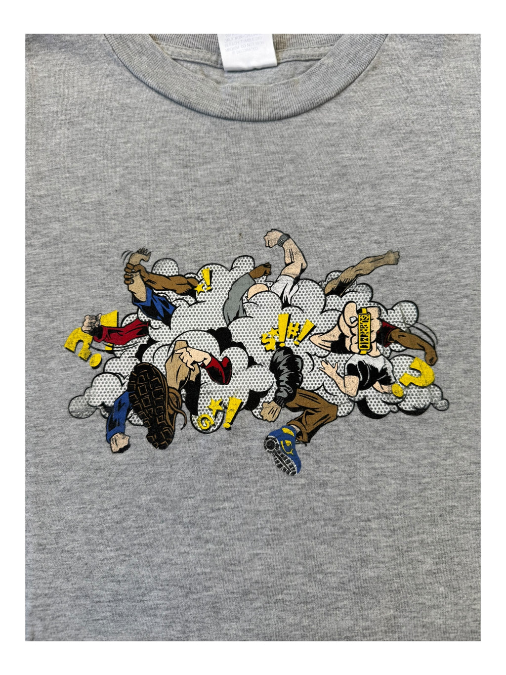 Supreme 2000 Cartoon Fight Scen Grey Size Large
