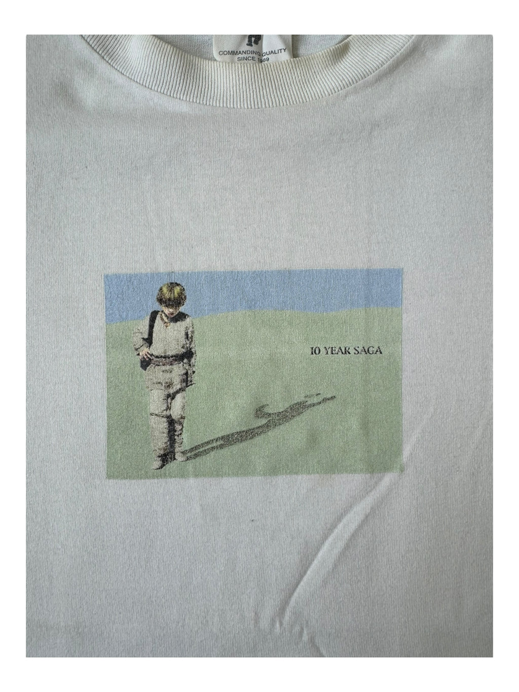 Union 90s 10 Year Saga Anniversary Star Wars Rip White T-Shirt Size Large