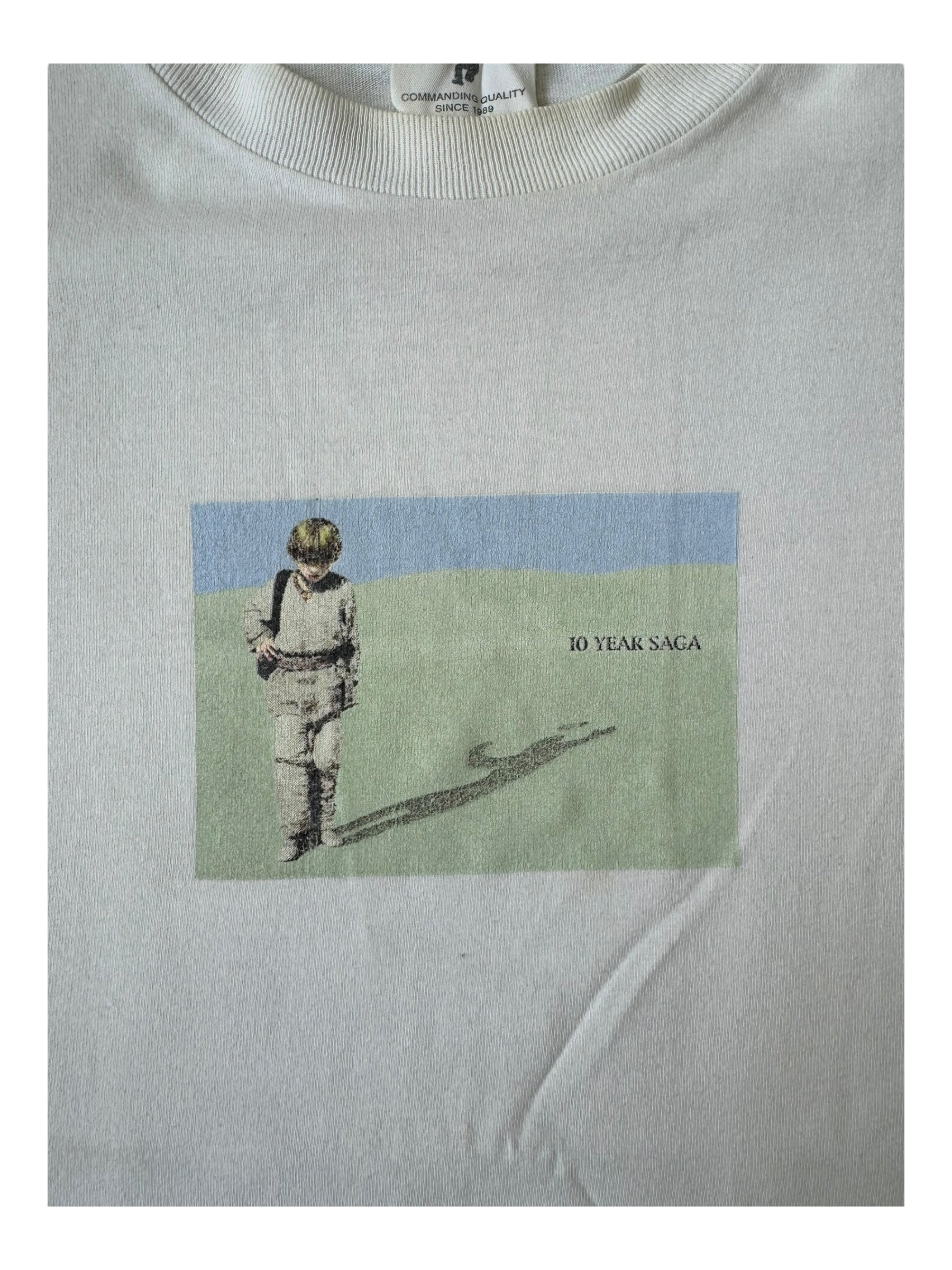 Union 90s 10 Year Saga Anniversary Star Wars Rip White T-Shirt Size Large