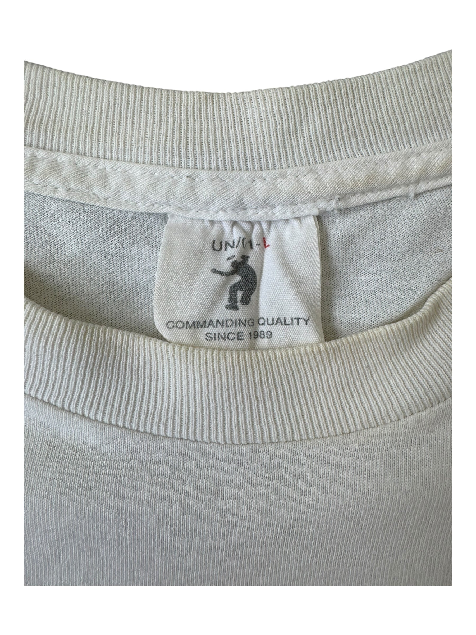 Union 90s 10 Year Saga Anniversary Star Wars Rip White T-Shirt Size Large