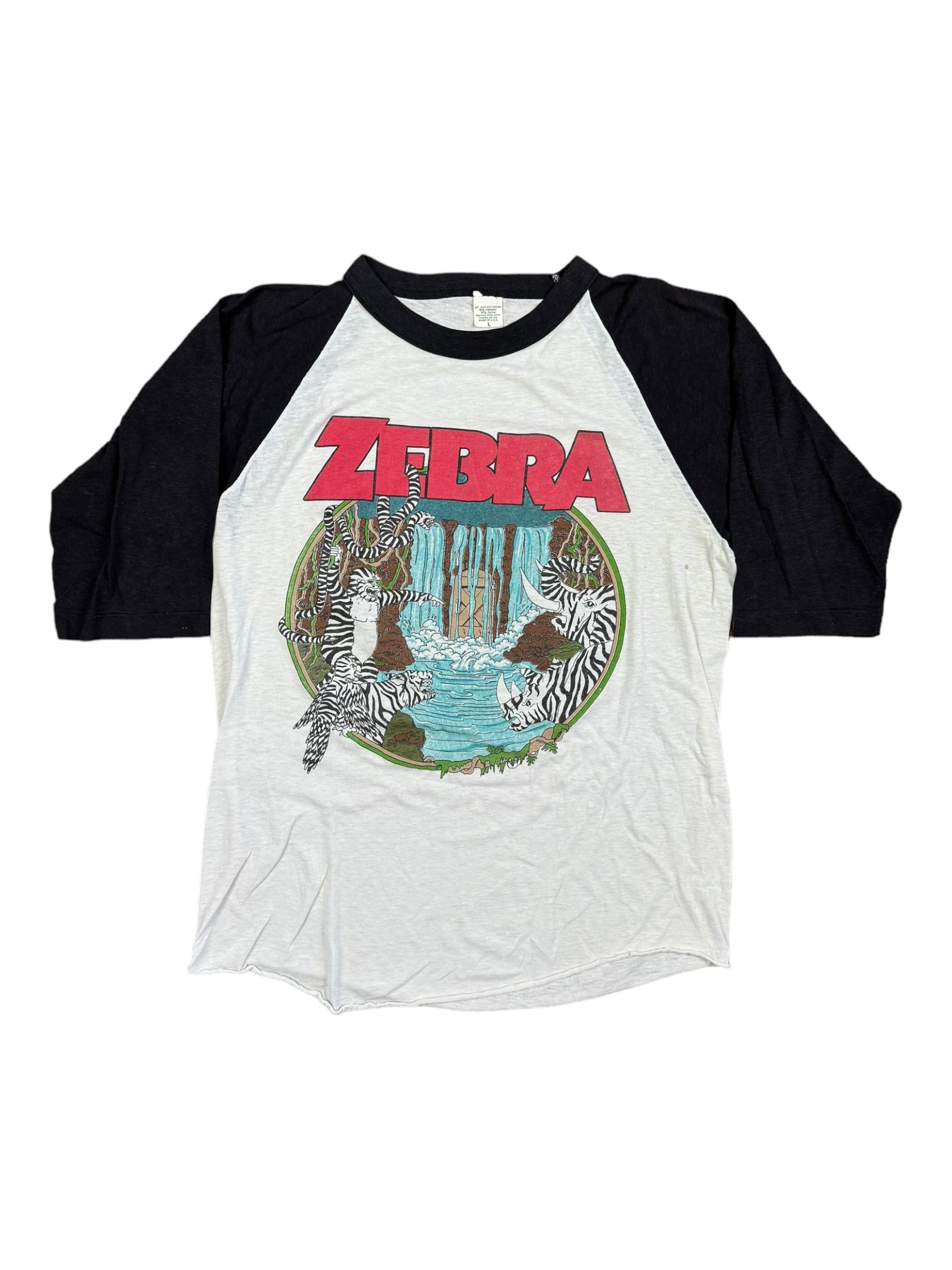 80s Zebra “Tour 1983” Baseball Jersey M/L