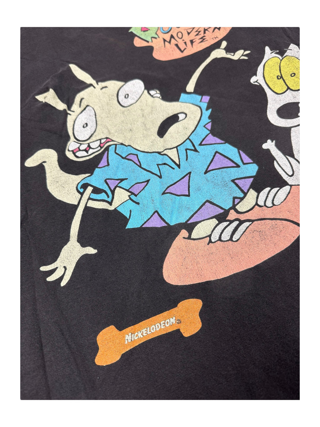 Rockos Modern Life 90s Black Nickelodeon T-Shirt Wild Oats Size XL