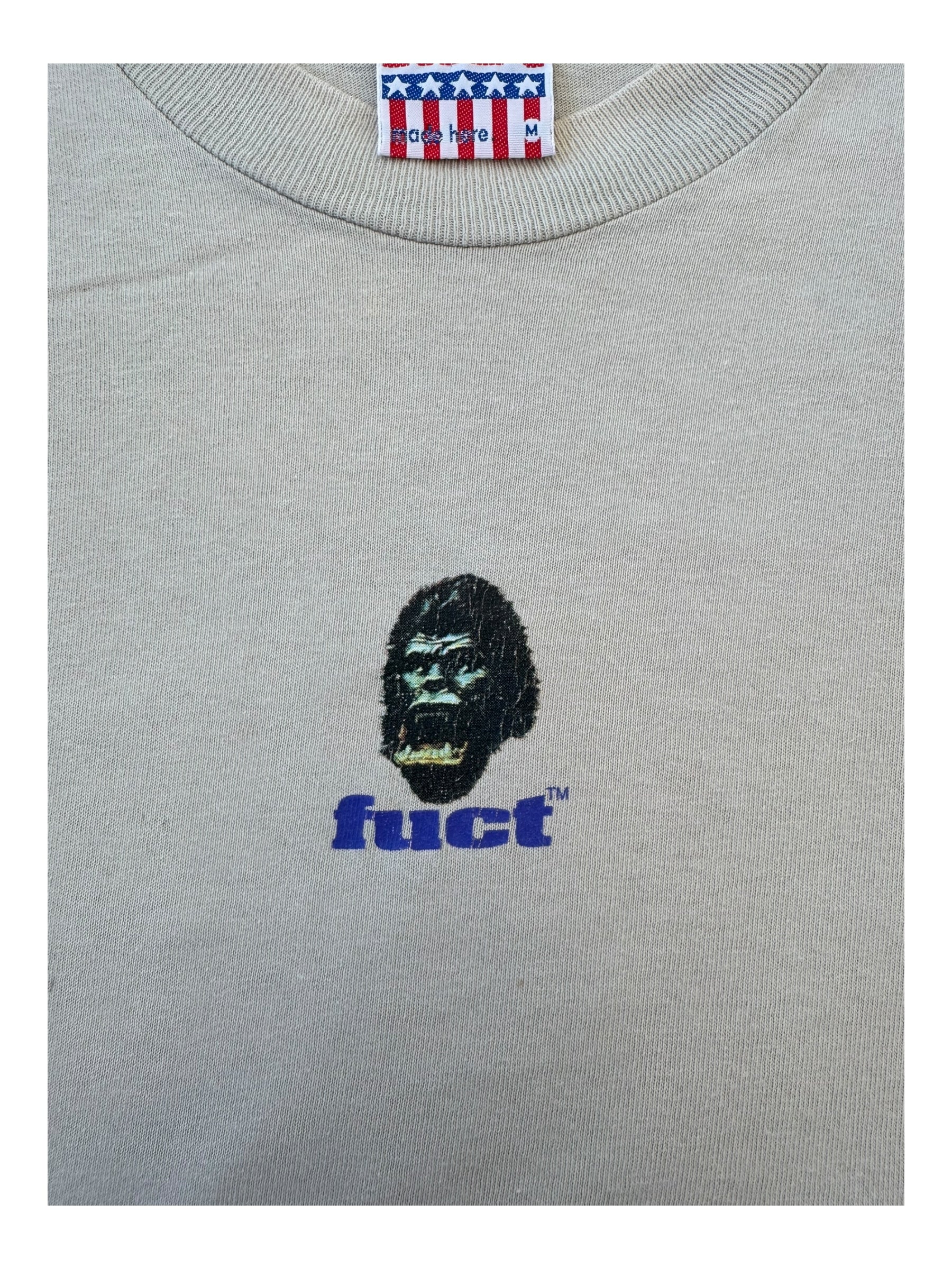 Fuct 90s Beige Small Gorilla Chest Logo Size Medium