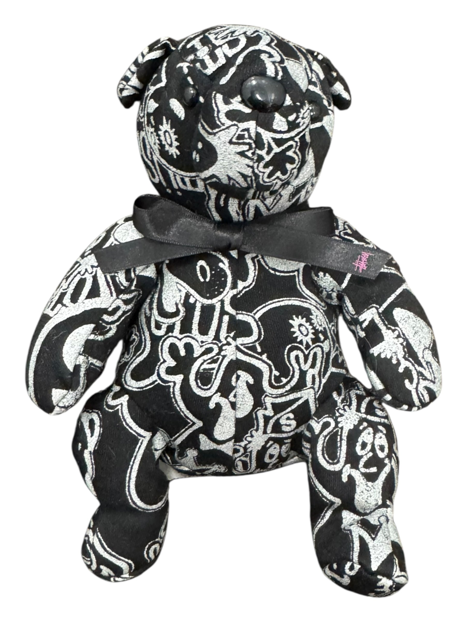 Stussy 00s Black & White Bear Plush