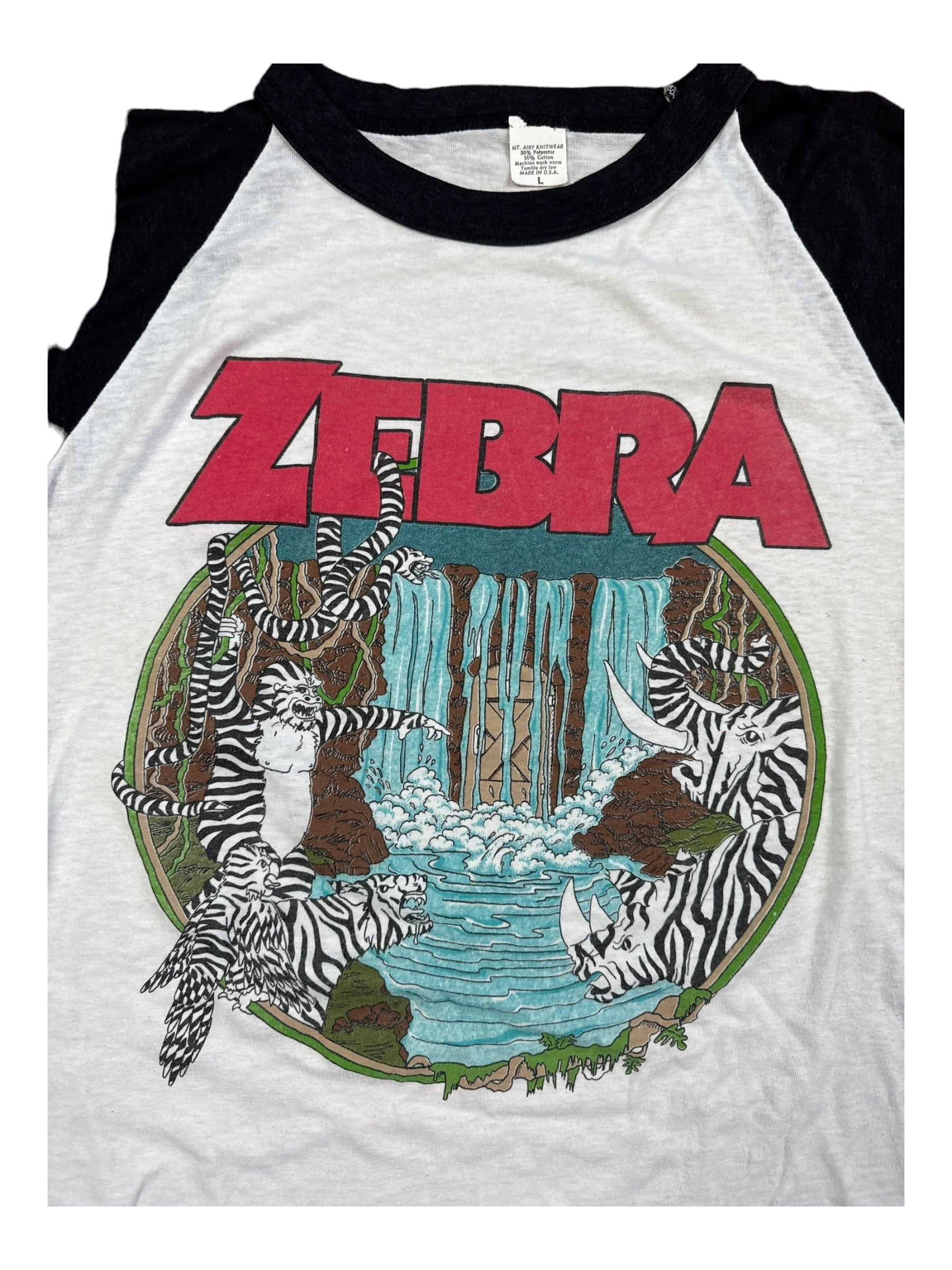 80s Zebra “Tour 1983” Baseball Jersey M/L