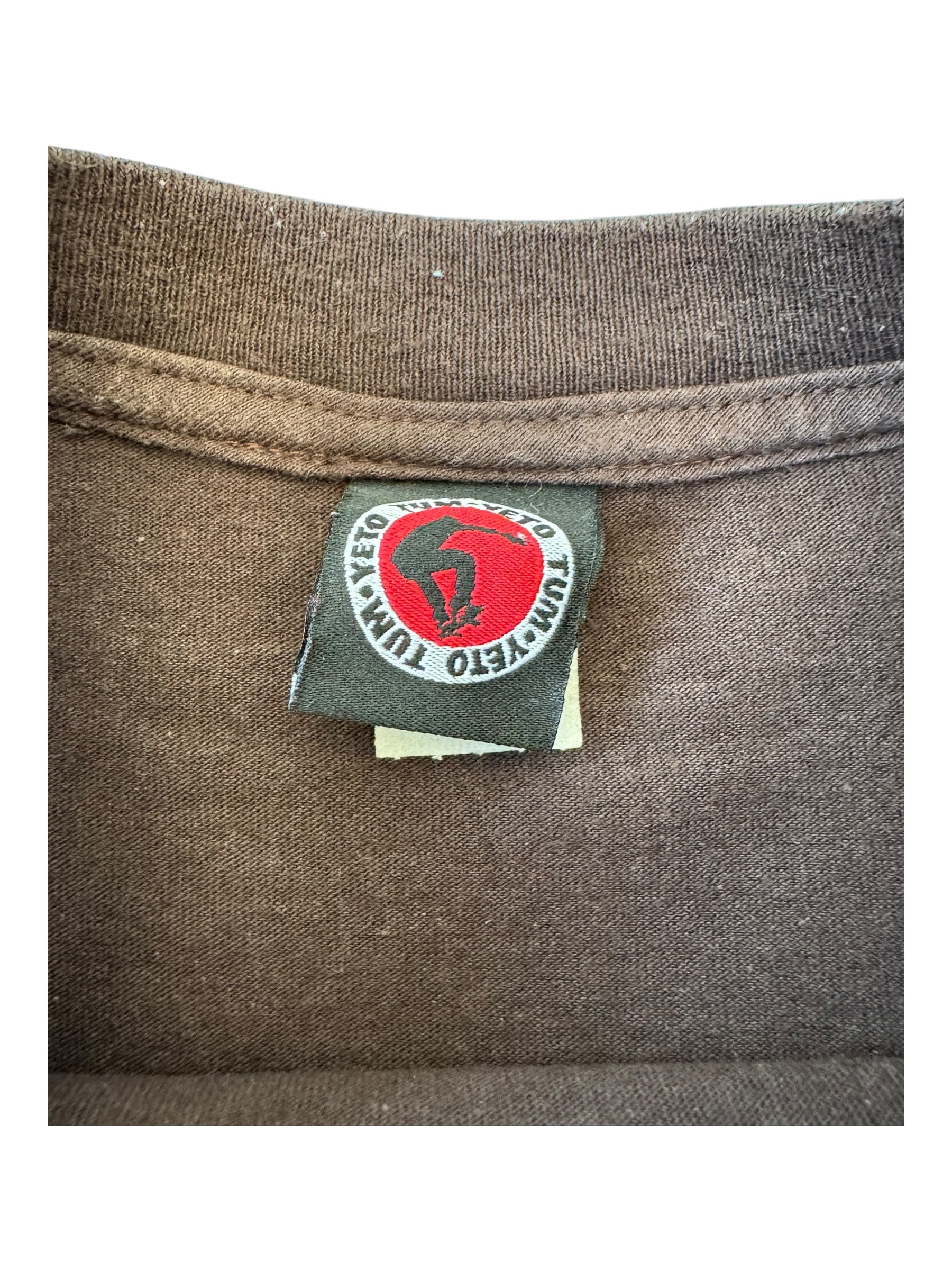 Toy Machine 00s Brown Flag Logo T-Shirt Size Medium