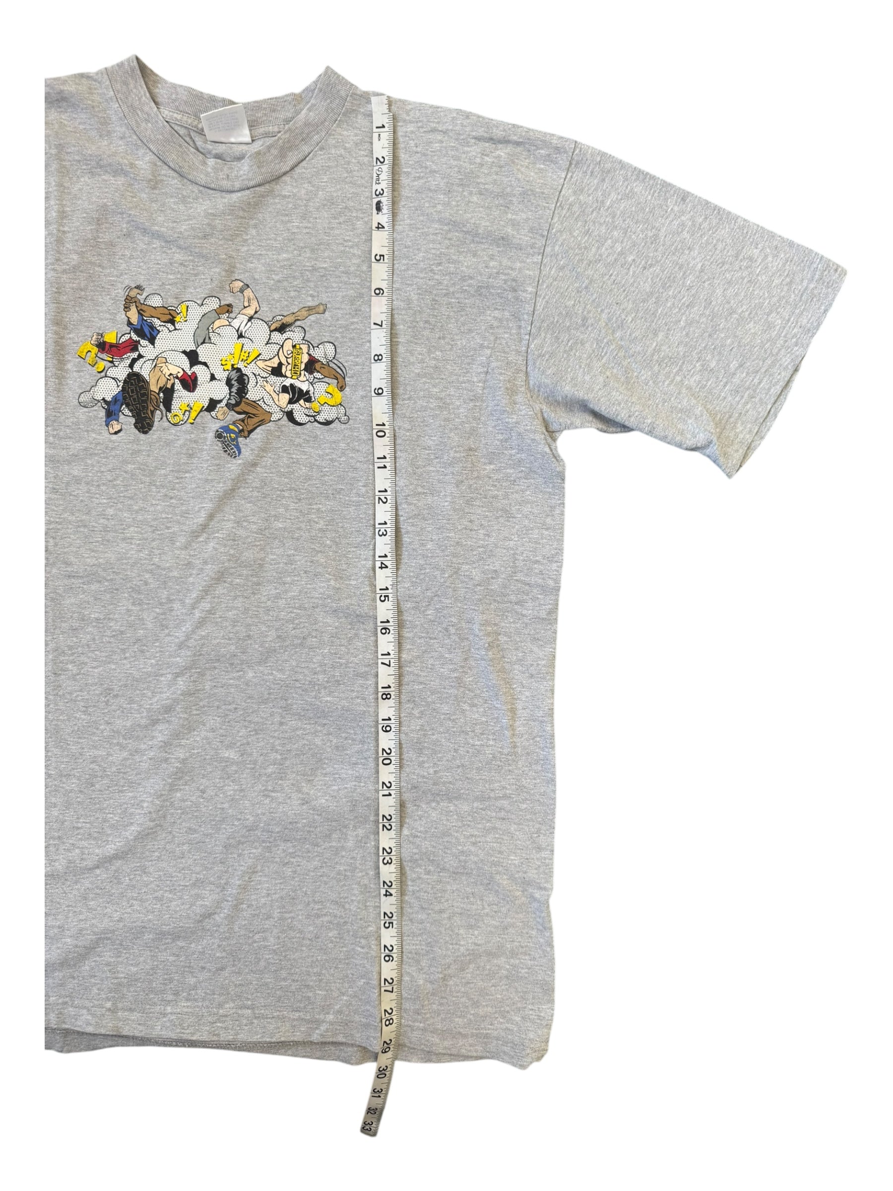Supreme 2000 Cartoon Fight Scen Grey Size Large
