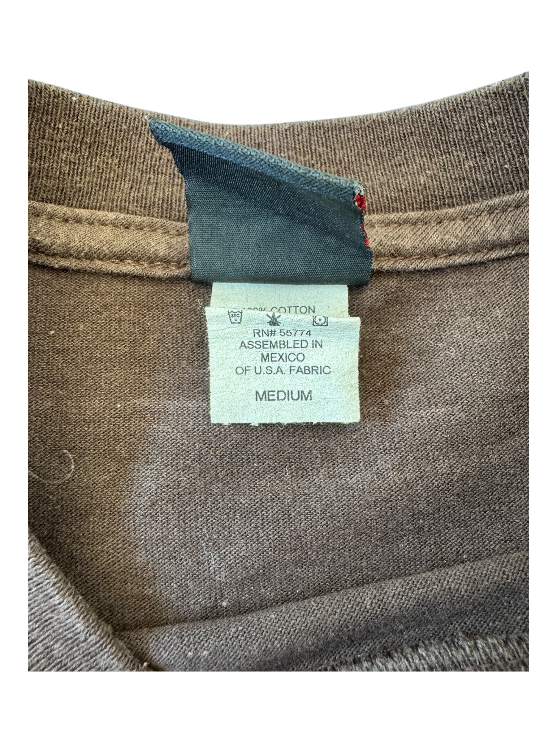 Toy Machine 00s Brown Flag Logo T-Shirt Size Medium