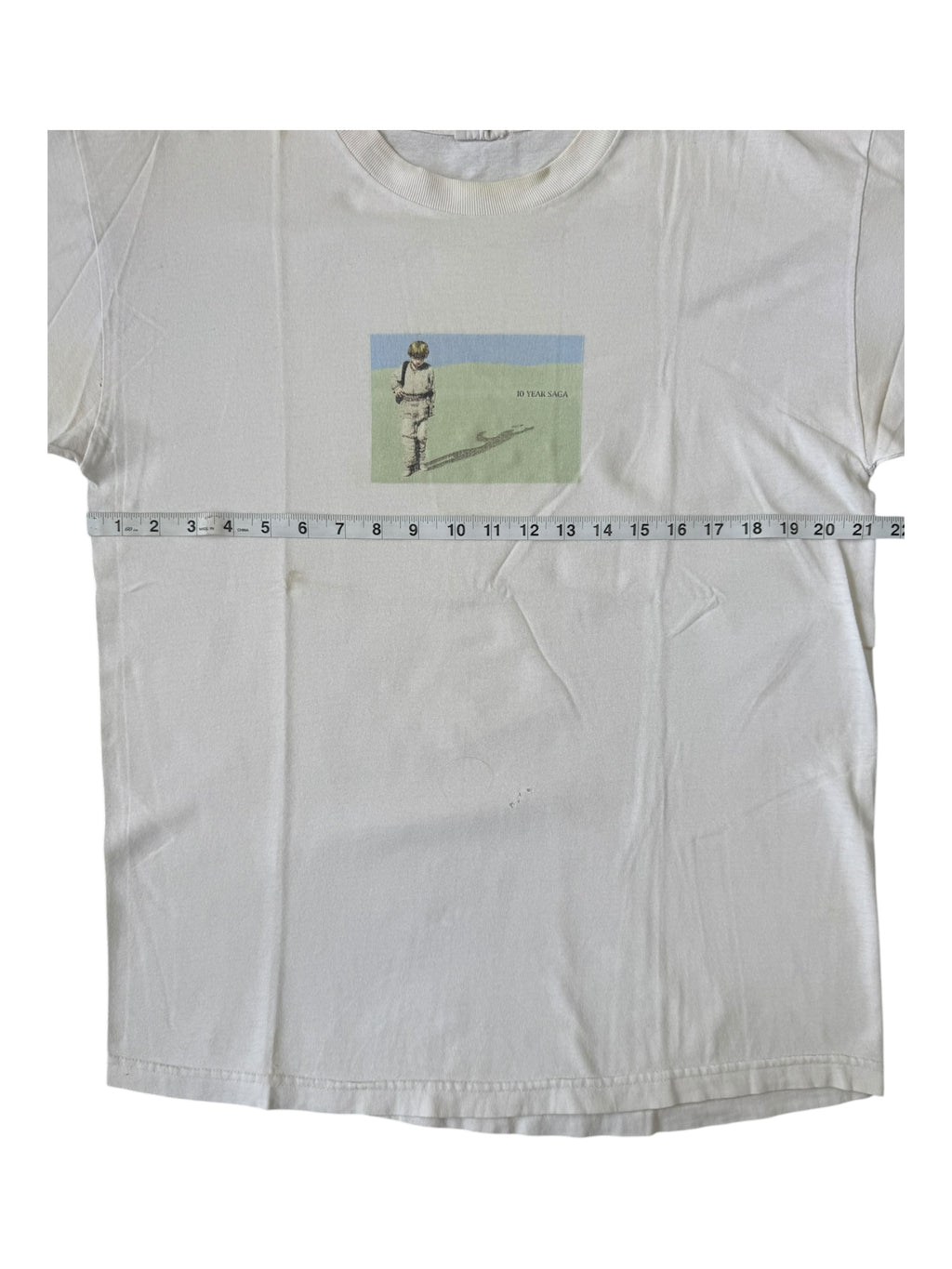 Union 90s 10 Year Saga Anniversary Star Wars Rip White T-Shirt Size Large