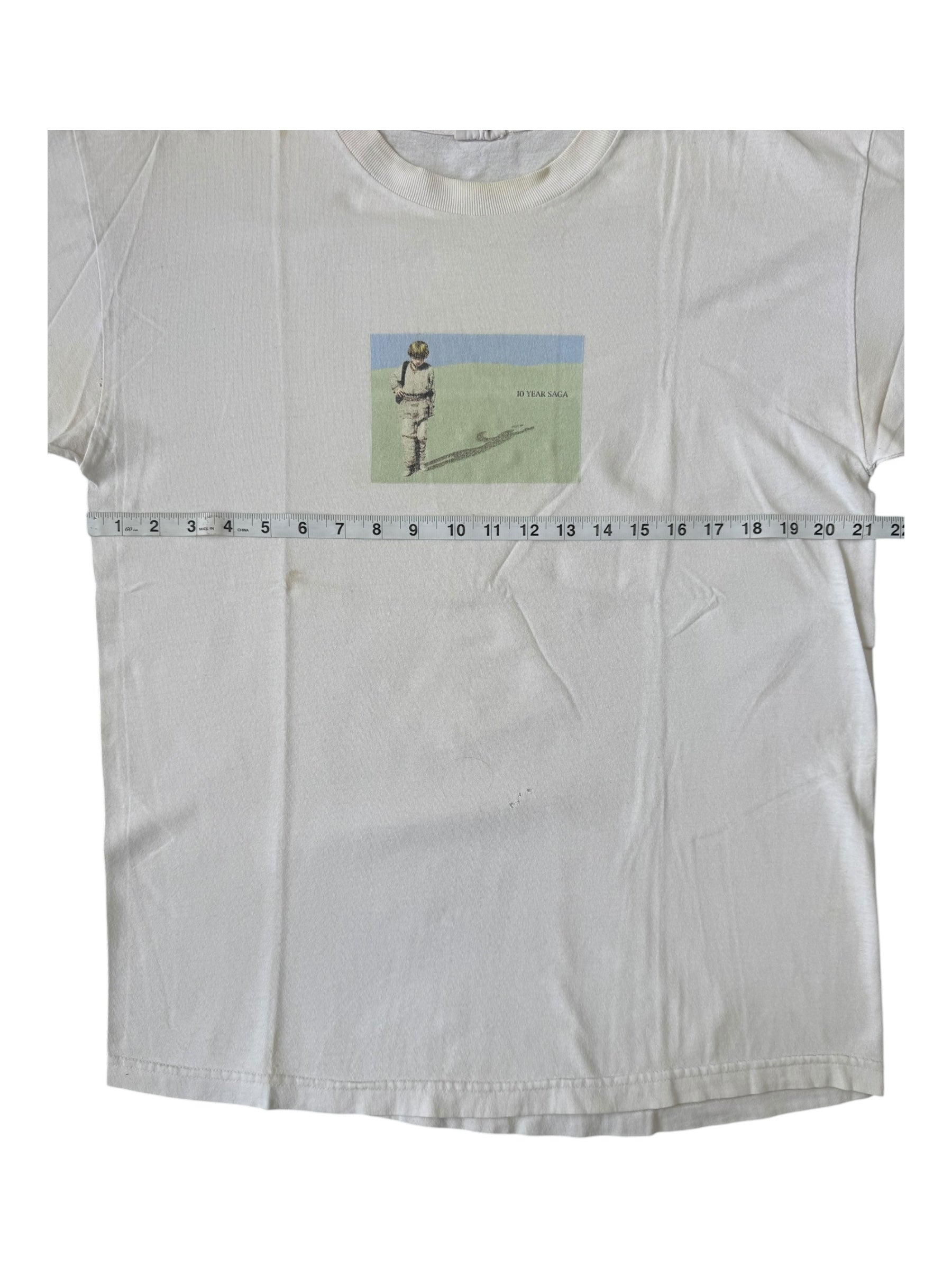 Union 90s 10 Year Saga Anniversary Star Wars Rip White T-Shirt Size Large