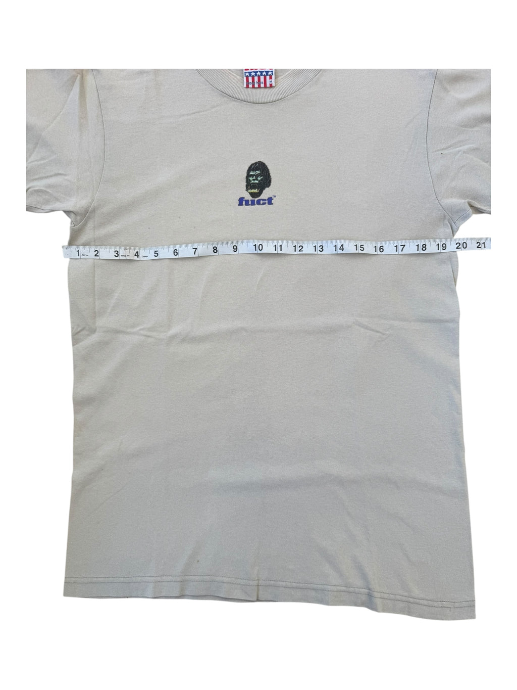 Fuct 90s Beige Small Gorilla Chest Logo Size Medium