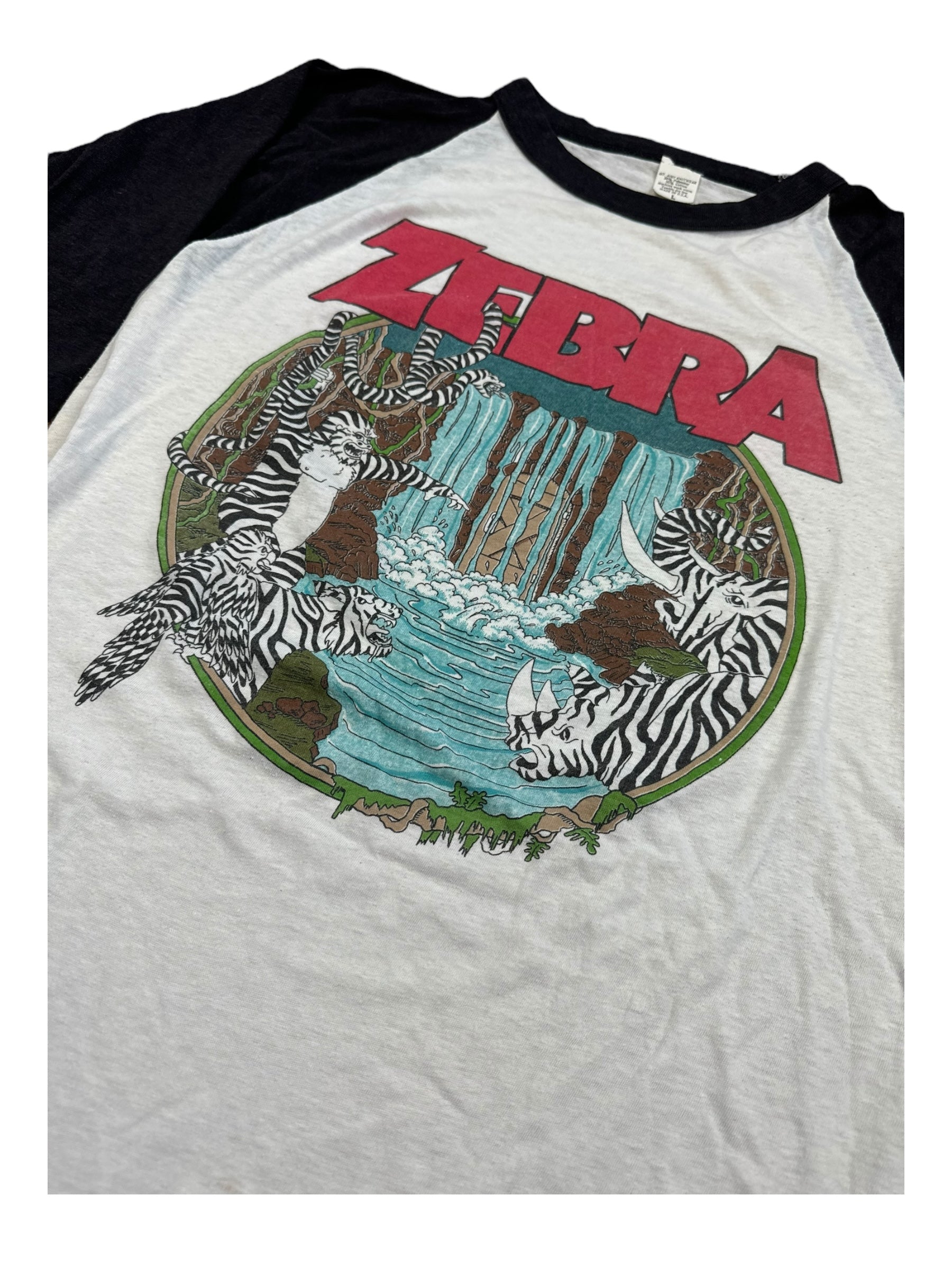 80s Zebra “Tour 1983” Baseball Jersey M/L