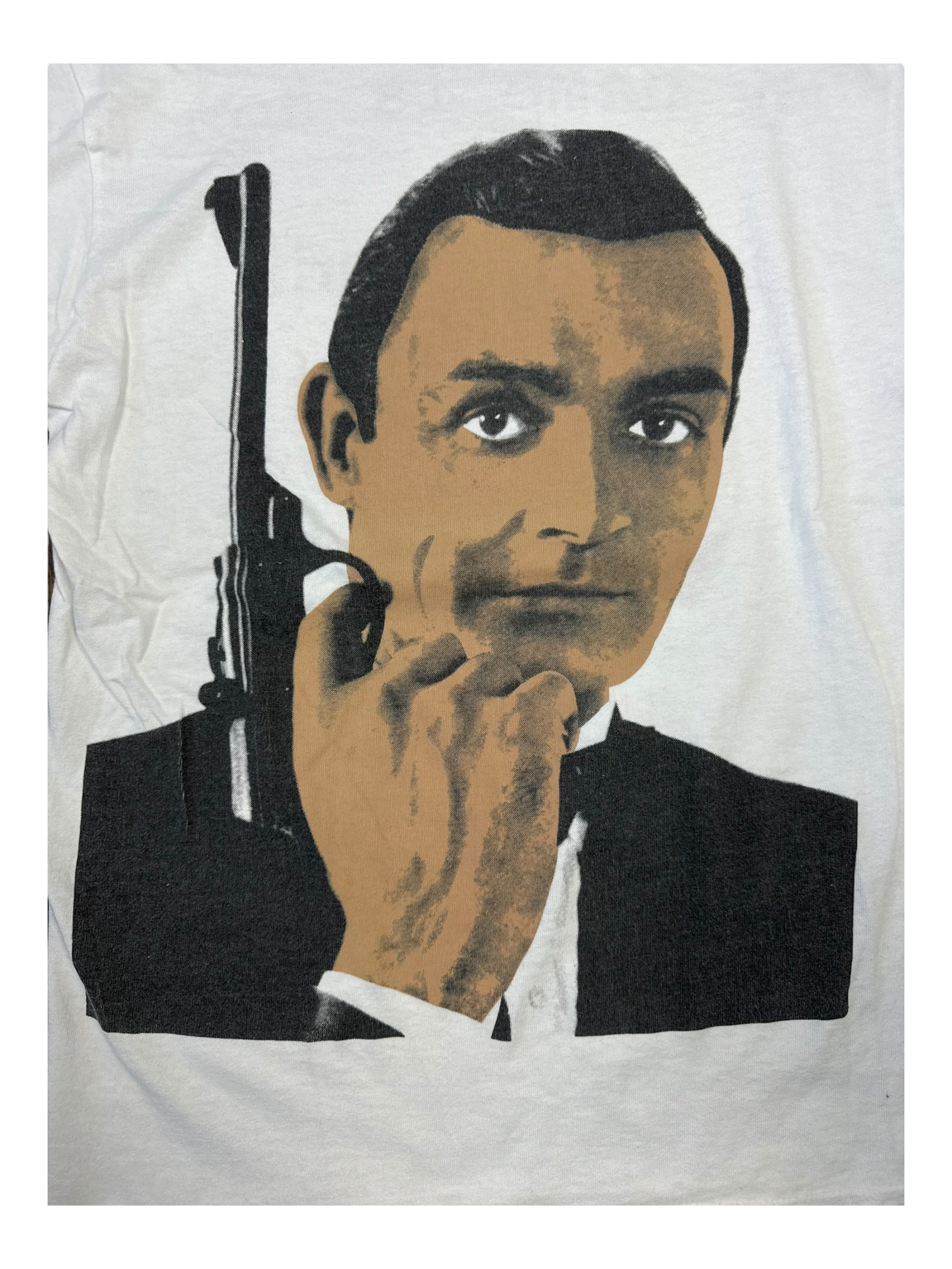Stanley Desantis 90s James Bond White T-shirt Size Medium
