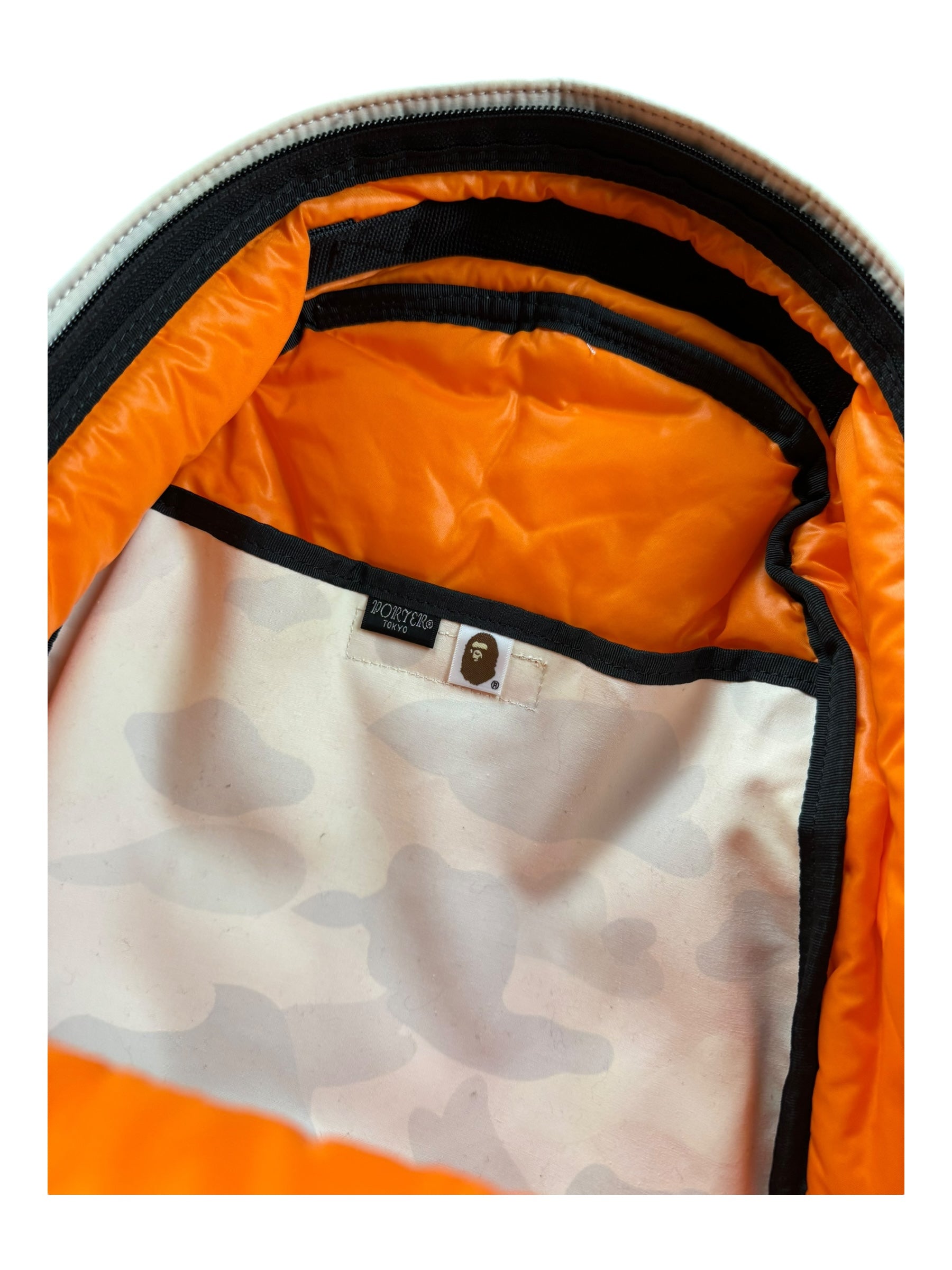 Bape 00s Bape x Porter White Backpack Camo