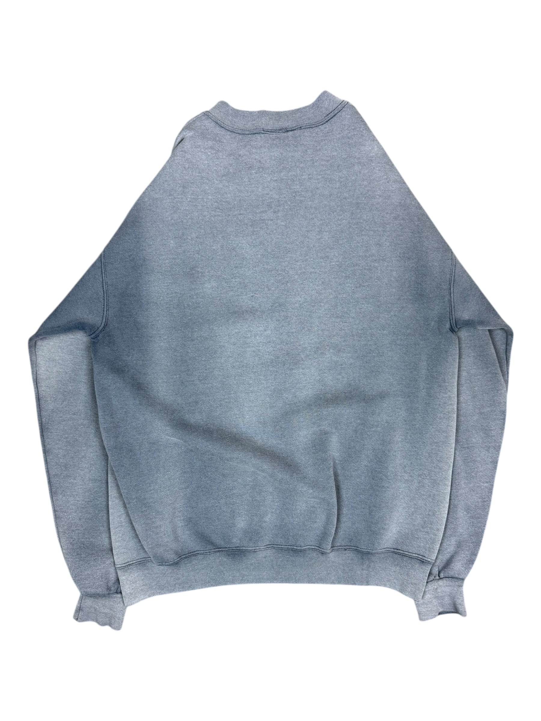 X-Large 90s Donkey Kong Logo Grey Crewneck Smoky Fade Size XL