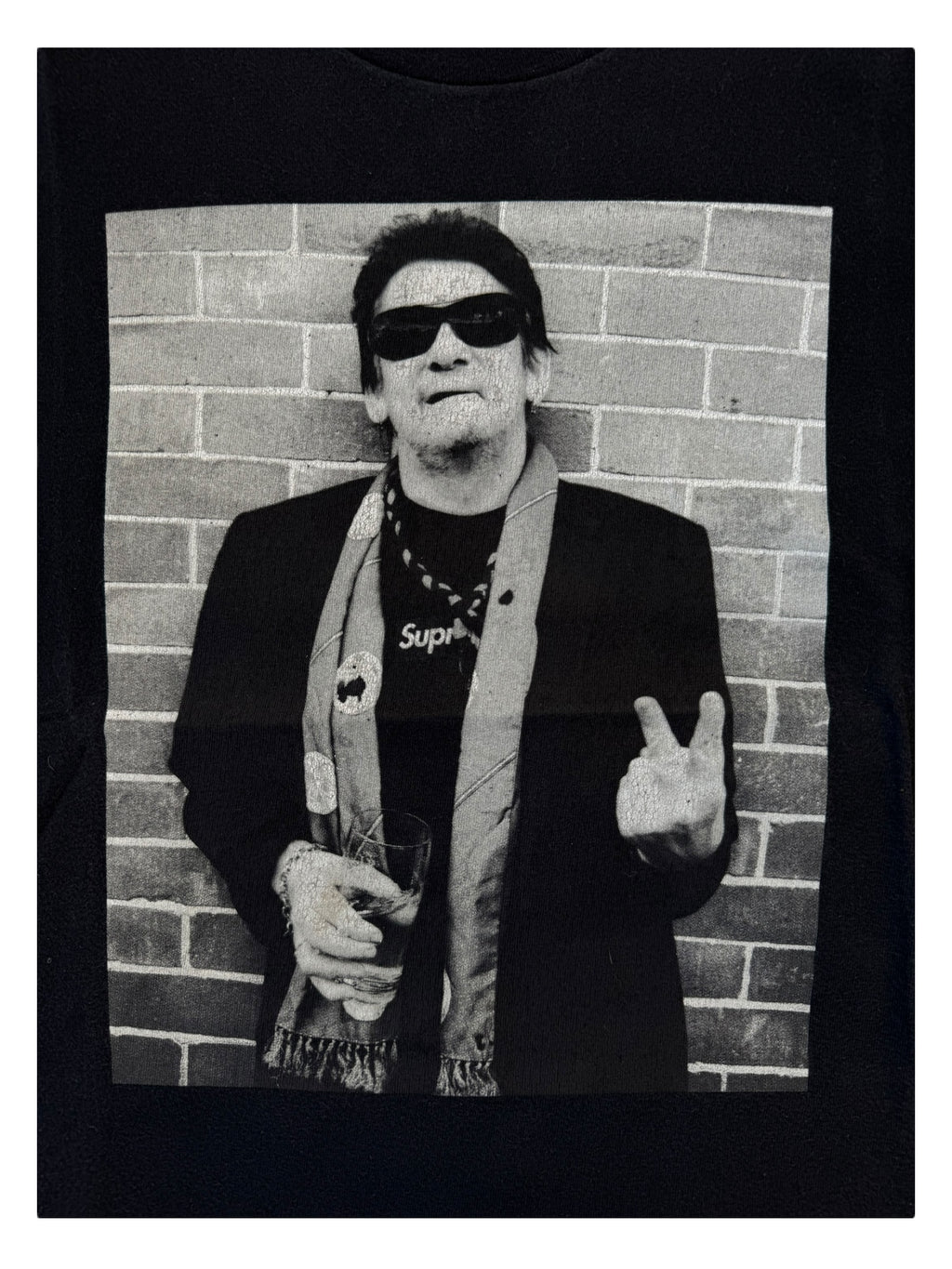 Supreme x Shane McGowan 2013 Photo Tee Black Size Small