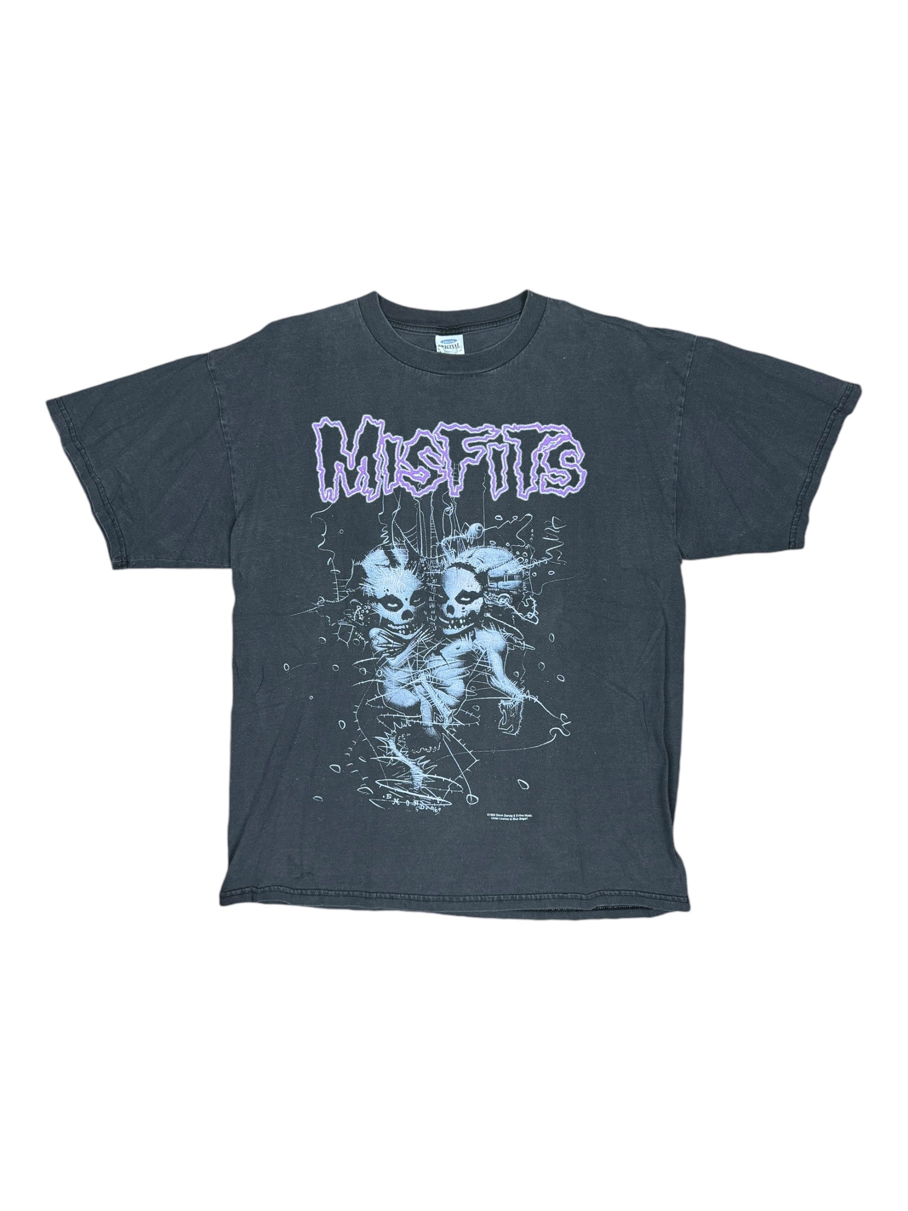 Misfits 1999 T-Shirt Violent World Mens XL Danzig Blue Grape