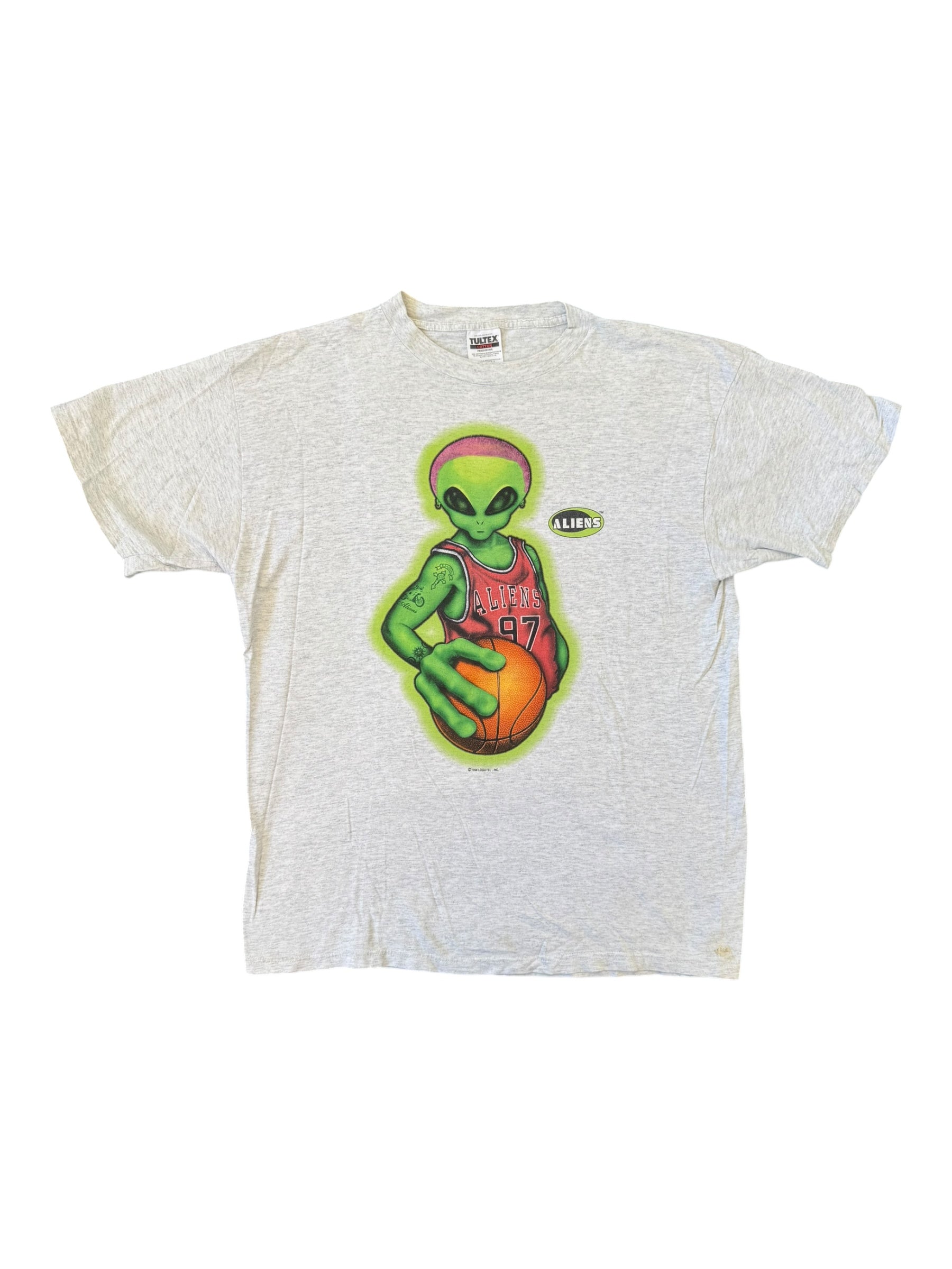 Aliens 90s Rodman Alien Grey T-Shirt Tultex Tag Size XL