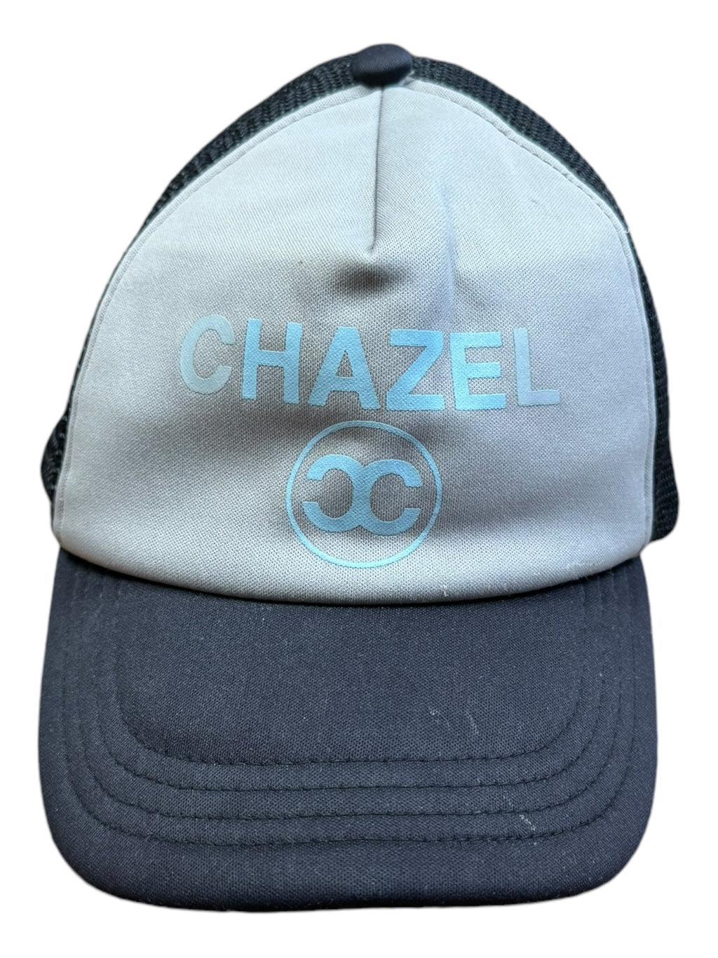 Haze 90s Chanel Logo Rip Grey Black Snapback