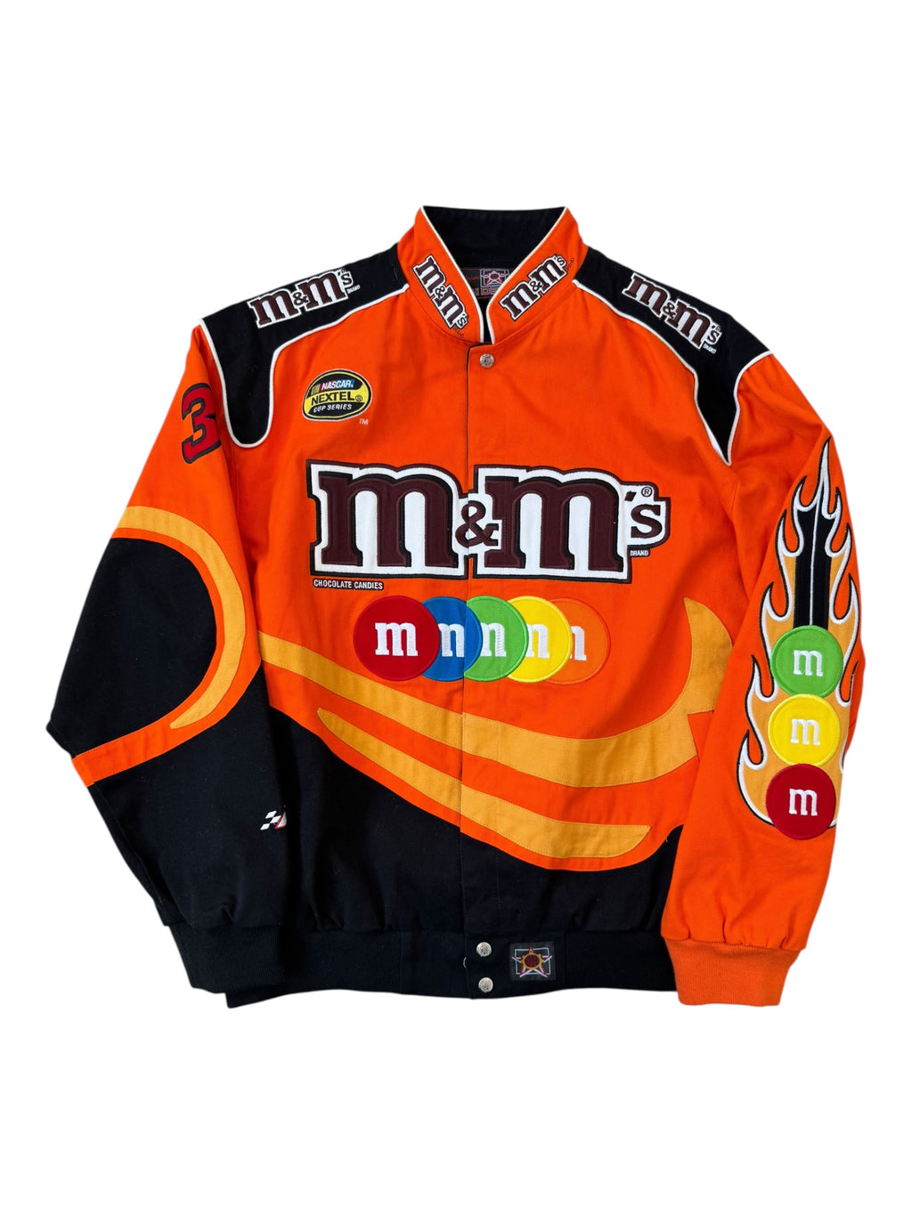 Jeff Hamilton 00s Orange  JH Designs M&M's Racing Team Jacket Size XL