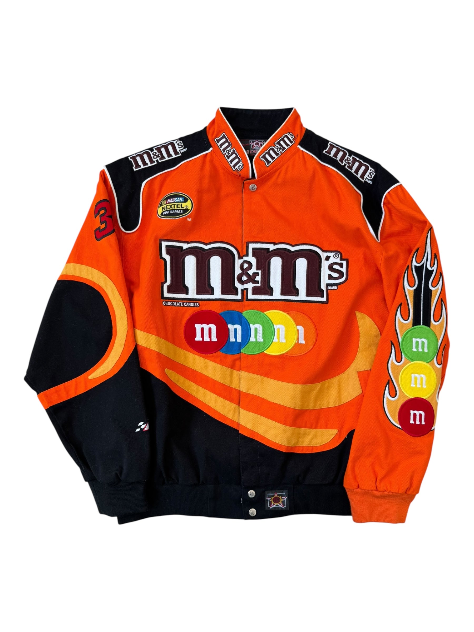 Jeff Hamilton 00s Orange  JH Designs M&M's Racing Team Jacket Size XL